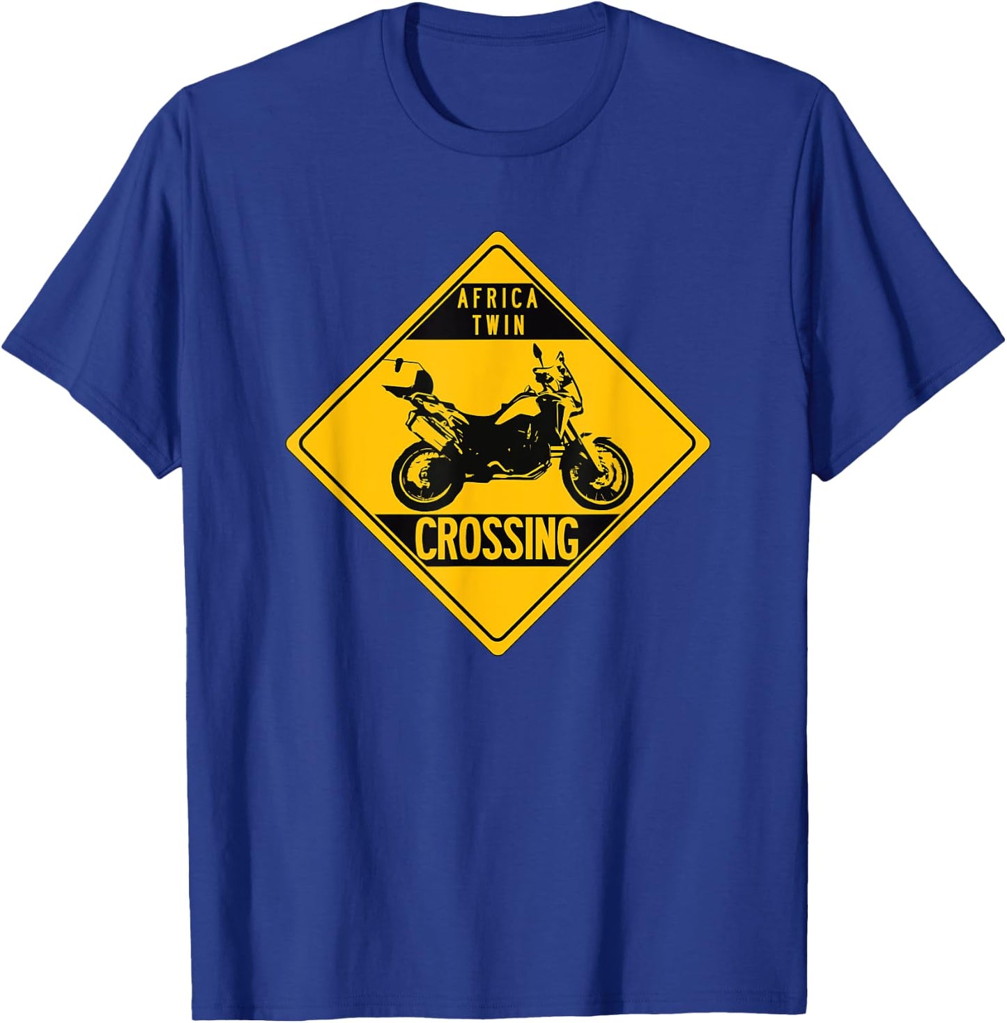 Enduro Motorcycle Designs Africa Twin Enduro - -Adults, Black, Small, Short Sleeve T-Shirt - T-Shirt | Royal