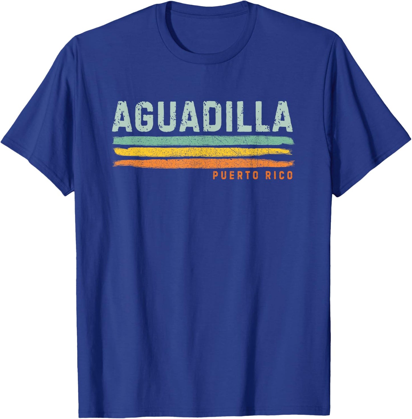 Vintage Stripes Aguadilla PR T-Shirt - T-Shirt | Royal