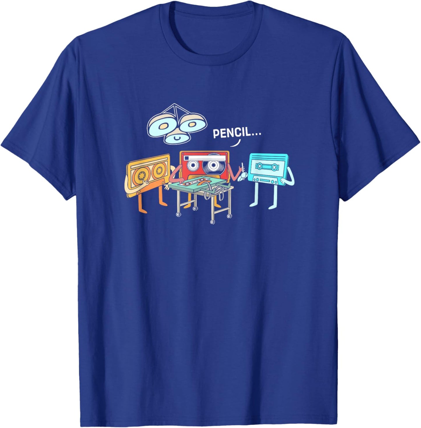 Surgery Cassette Tape Pencil Funny 90s Cassette T-Shirt - T-Shirt | Royal