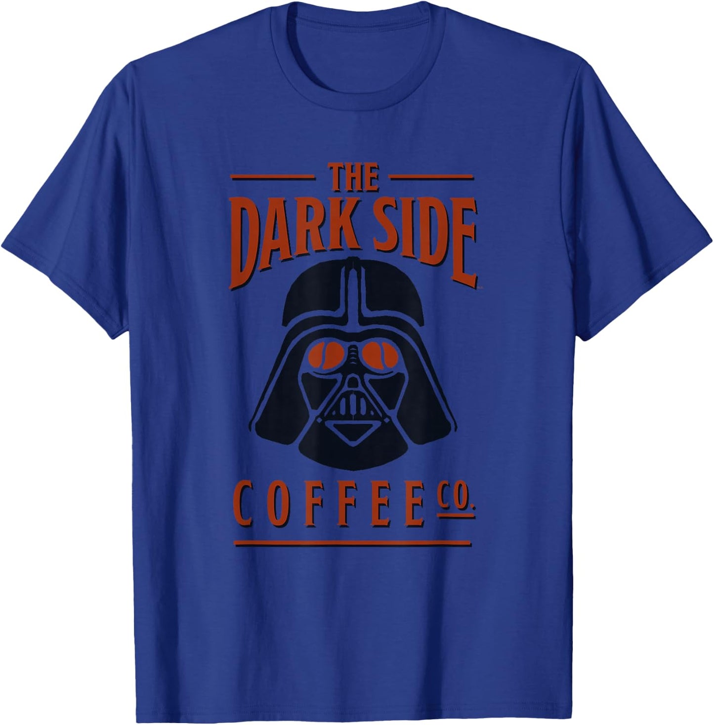 Star Wars Darth Vader The Dark Side Coffee Co Logo Funny T-Shirt - T-Shirt | Royal