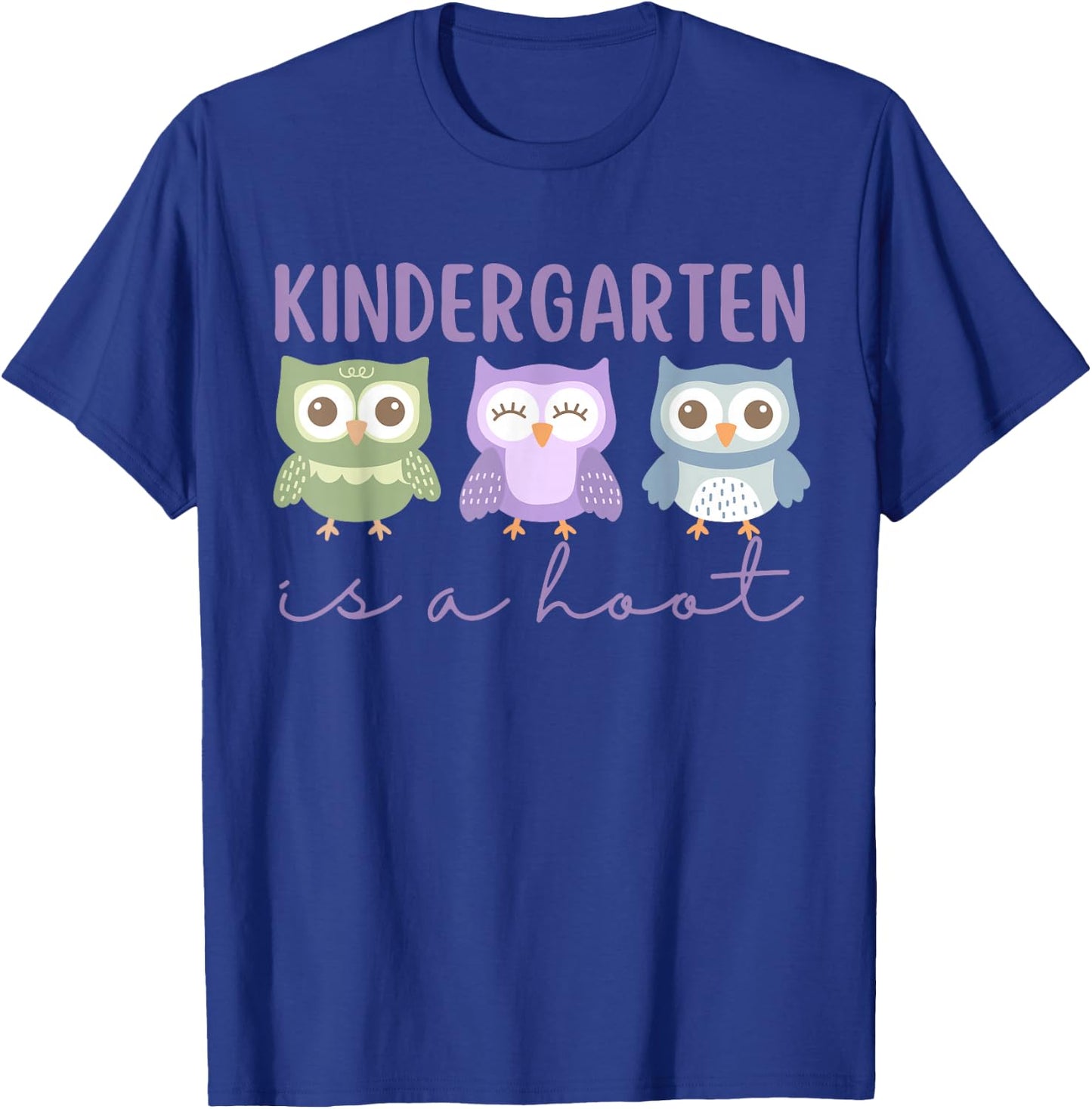 Preschooler Owl Back to School Kindergarten is a Hoot T-Shirt - T-Shirt | Royal
