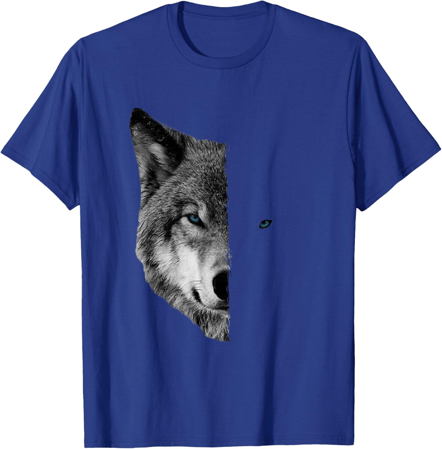 Wolf - Split Face Wolf Shirts Magical Wolves T-Shirt - T-Shirt | Royal