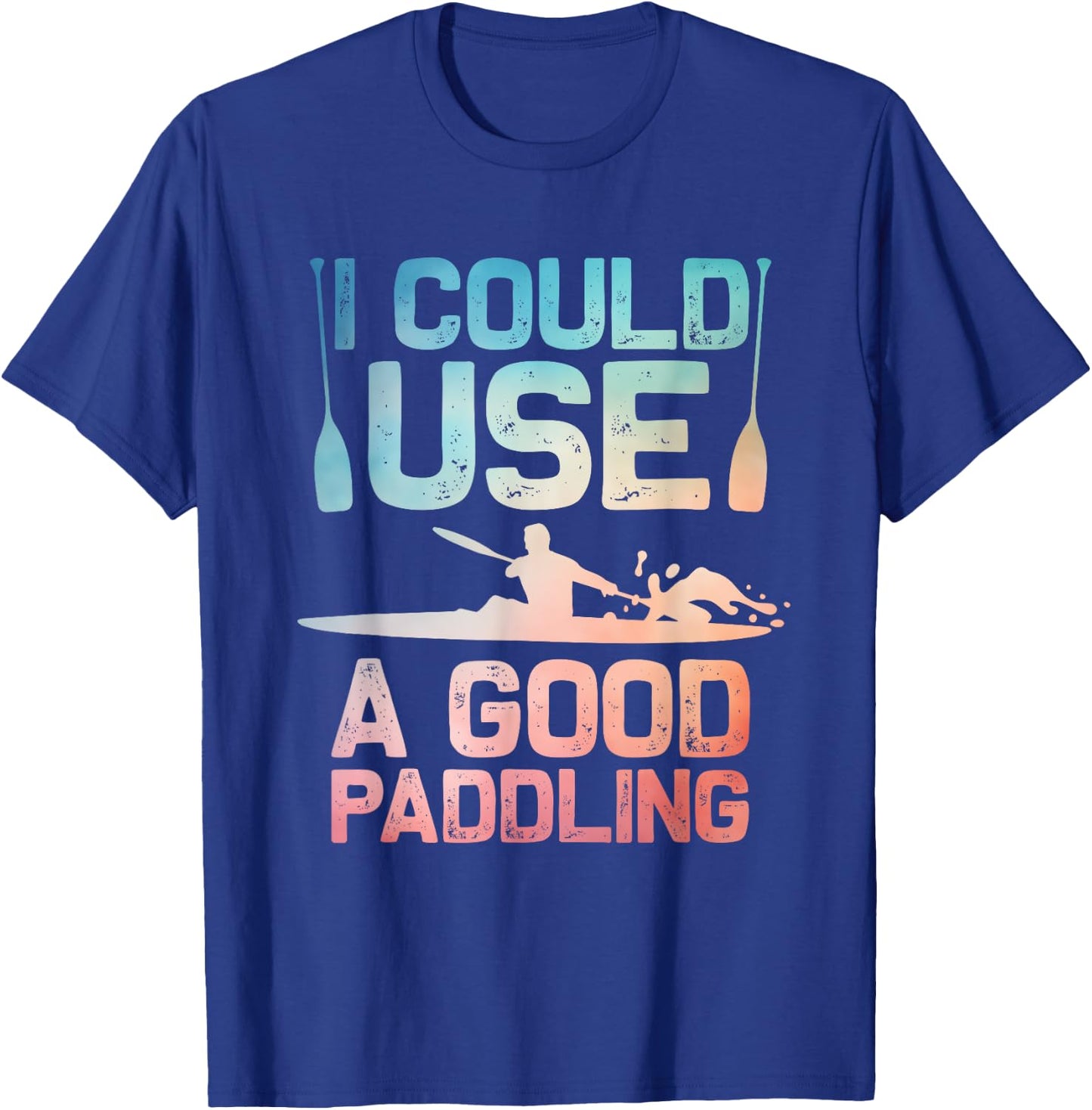 Cute Kayak Art Women Kayaking Kayaker Paddling Kayak T-Shirt - T-Shirt | Royal