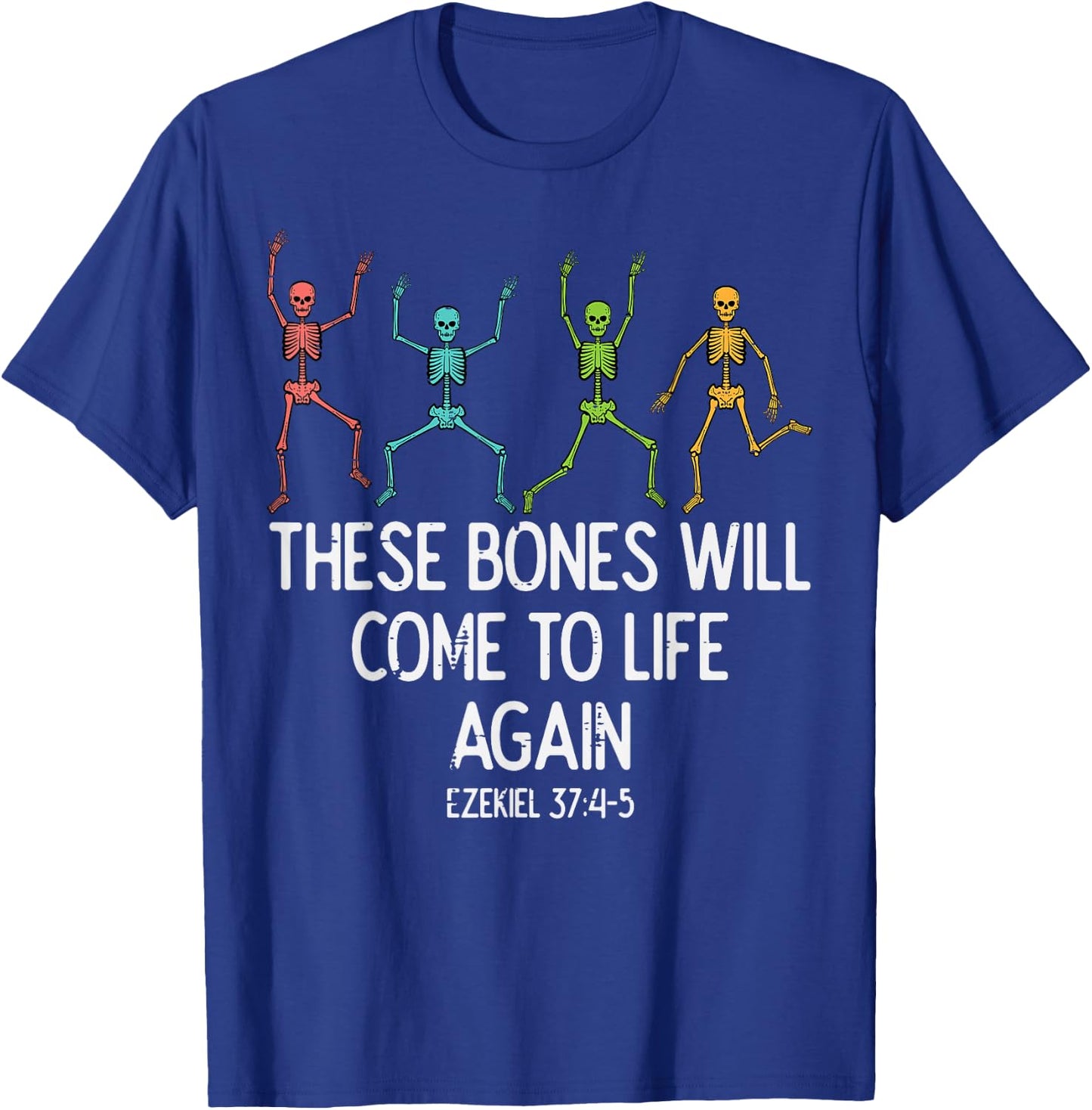 Halloween Skeleton Funny Christian Men Women Kids T-Shirt - T-Shirt | Royal