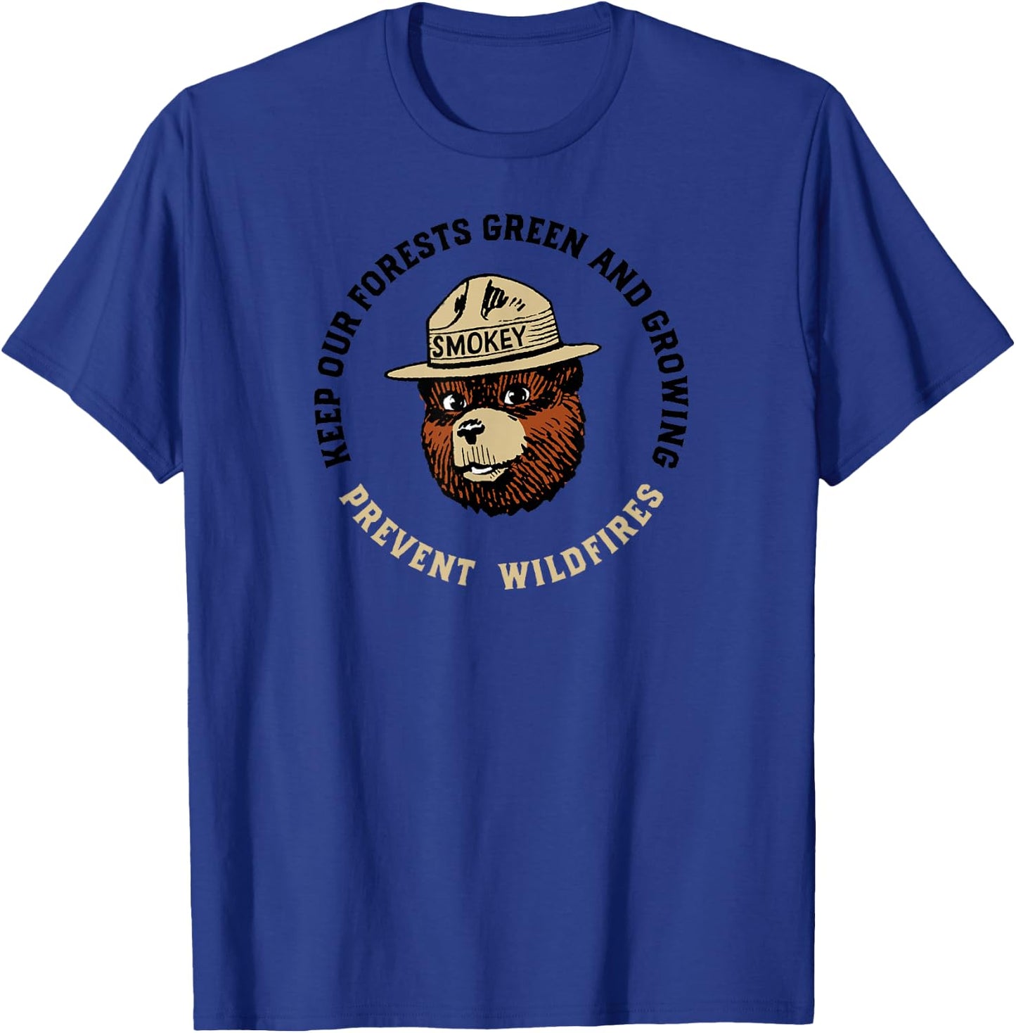 Smokey Bear Keep Our Forests Green & Growing! Vintage T-Shirt - T-Shirt | Royal
