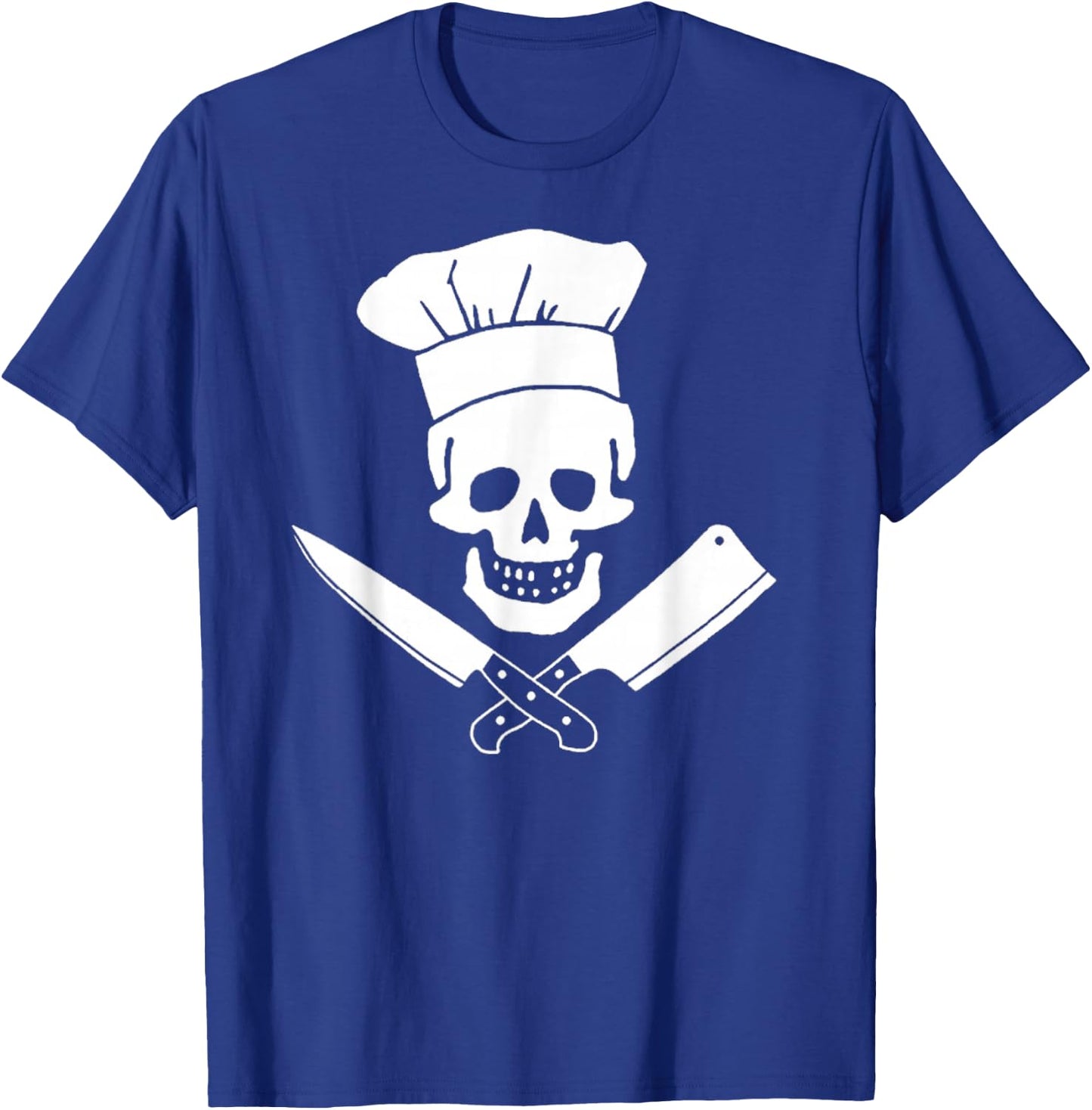Chef Skull Funny Kitchen Pirate Culinary Cook T-Shirt - T-Shirt | Royal