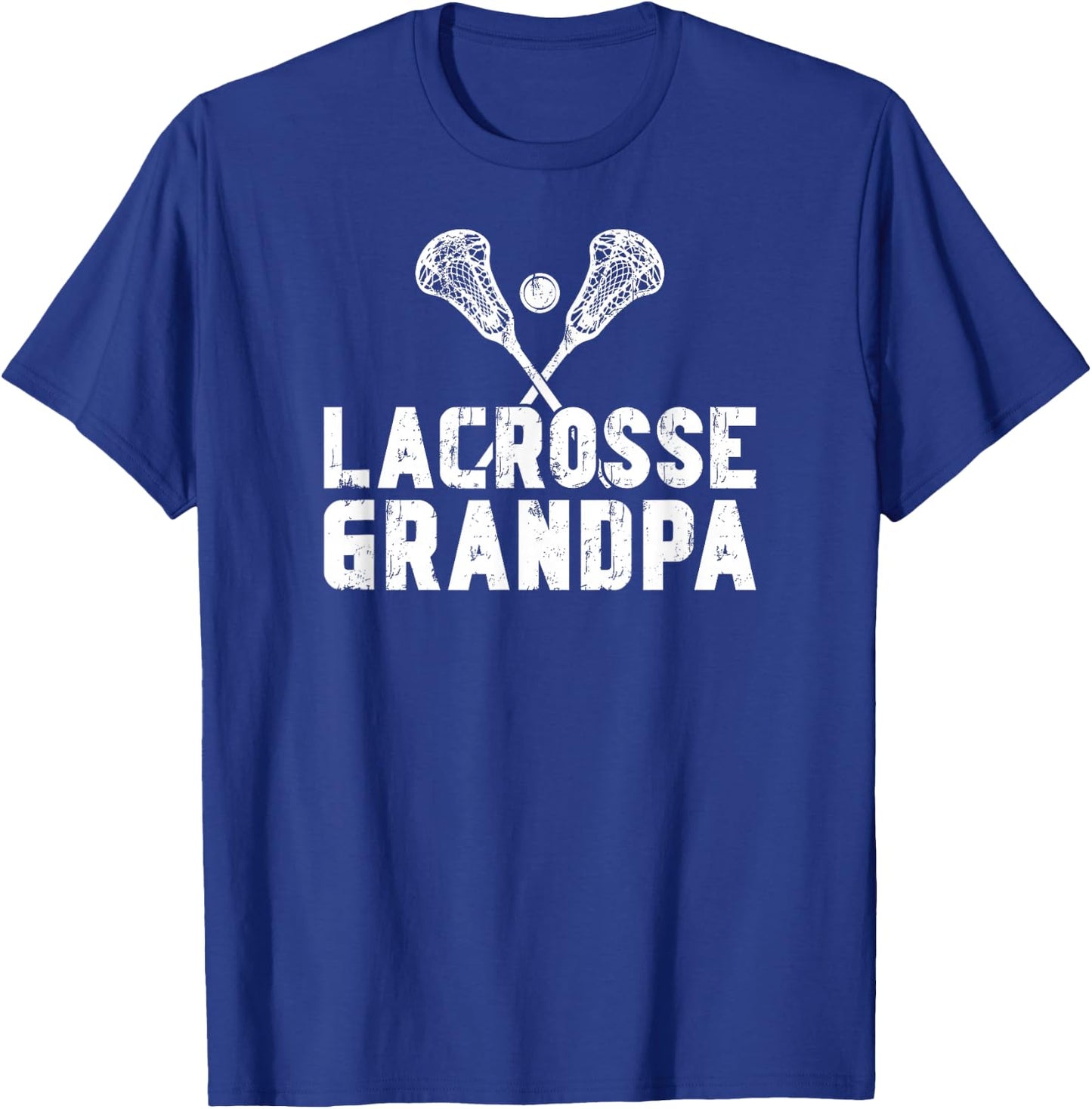 Lacrosse Grandpa Of A Lacrosse Player Grandfather T-Shirt - T-Shirt | Royal