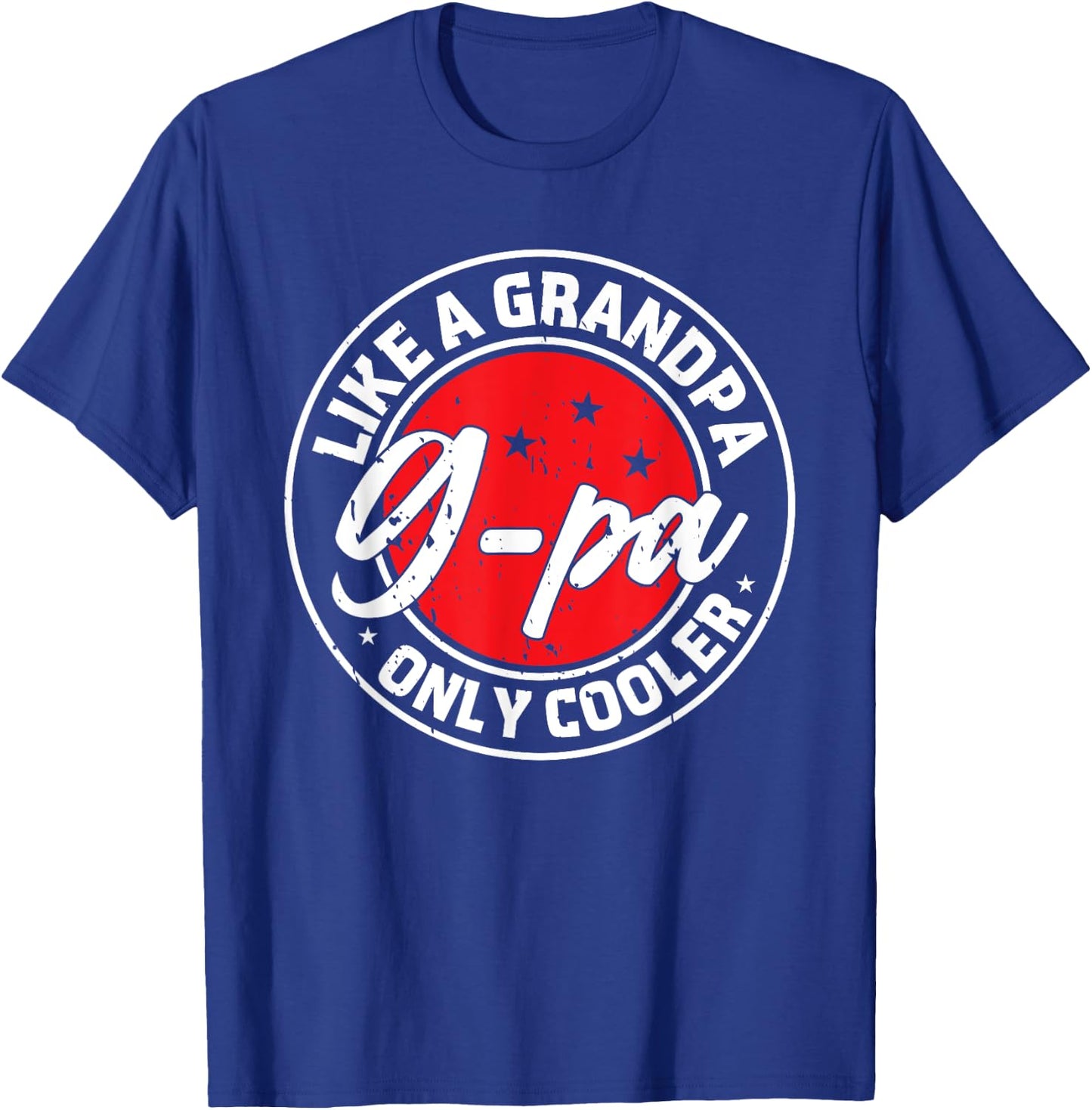 G-Pa Like A Grandpa Only Cooler Retro Men Father's Day T-Shirt - T-Shirt | Royal