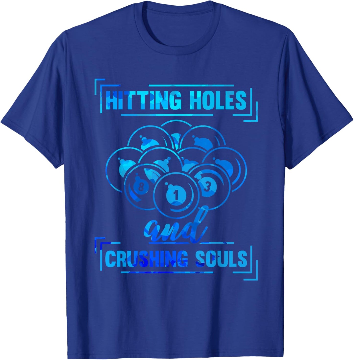 Cue Funny Billiards Pool Player Funny T-Shirt - T-Shirt | Royal