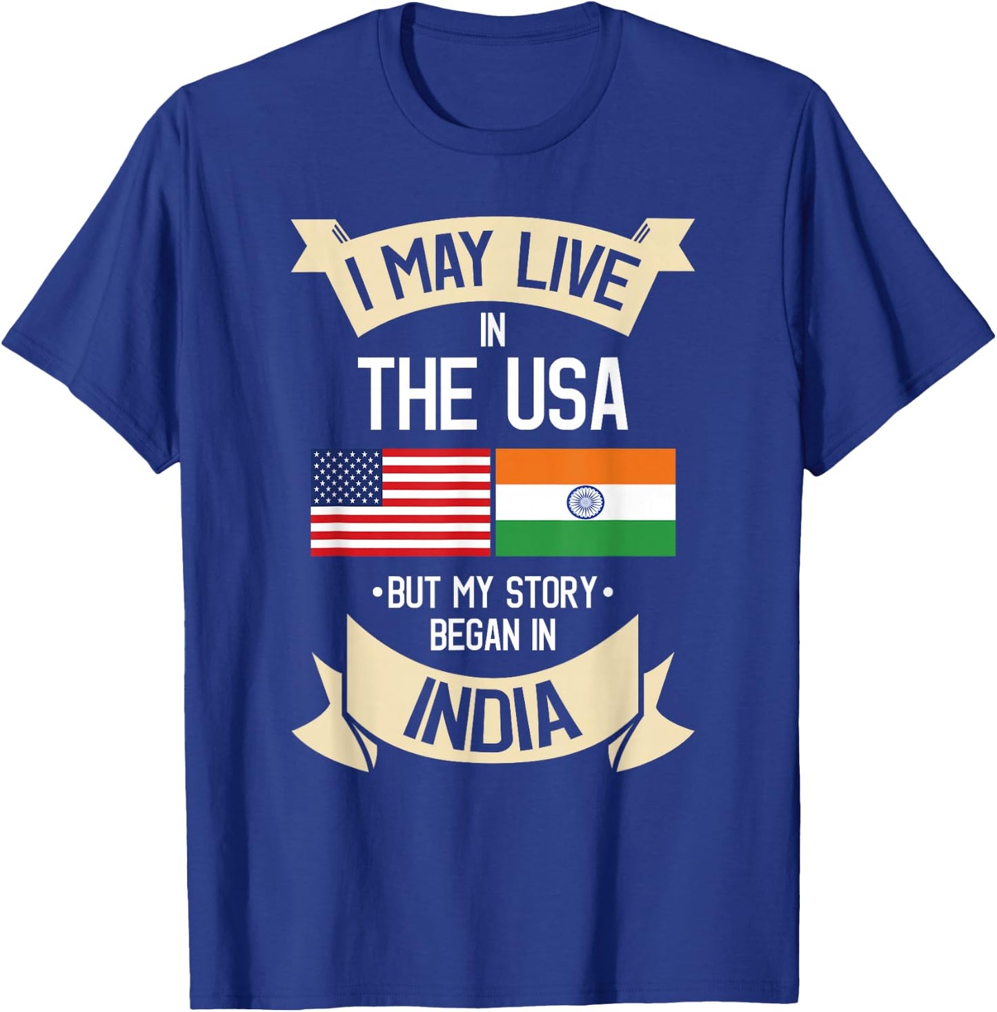American Flag UAD Indian India Gift Roots T-Shirt - T-Shirt | Royal