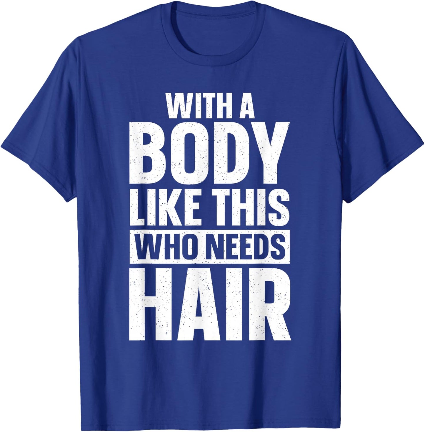 Cool Bald Guy Design Dad Husband Bald Head Bald Man T-Shirt - T-Shirt | Royal