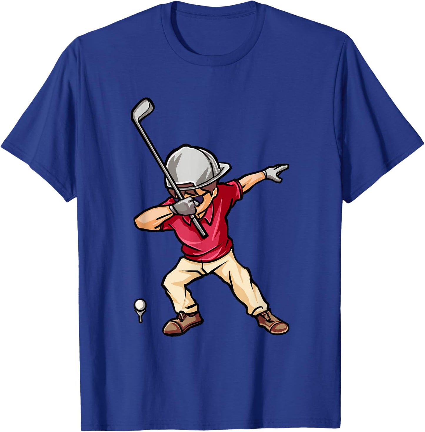 Dabbing Golf Player Golfer Golfing Funny Kids Boys Dab Dance T-Shirt - T-Shirt | Royal
