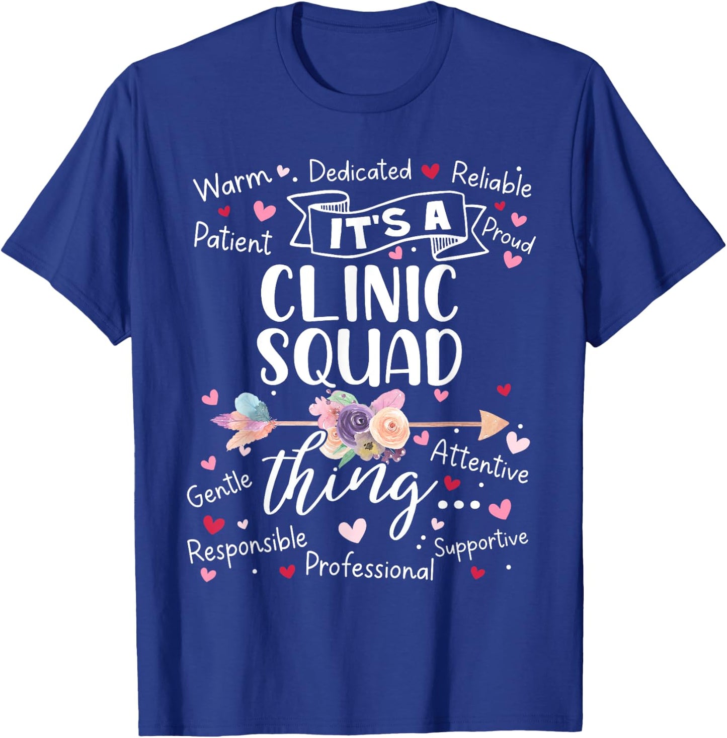 Clinic Squad School Nurse Team Crew Mother's Day Elemtary T-Shirt - T-Shirt | Royal