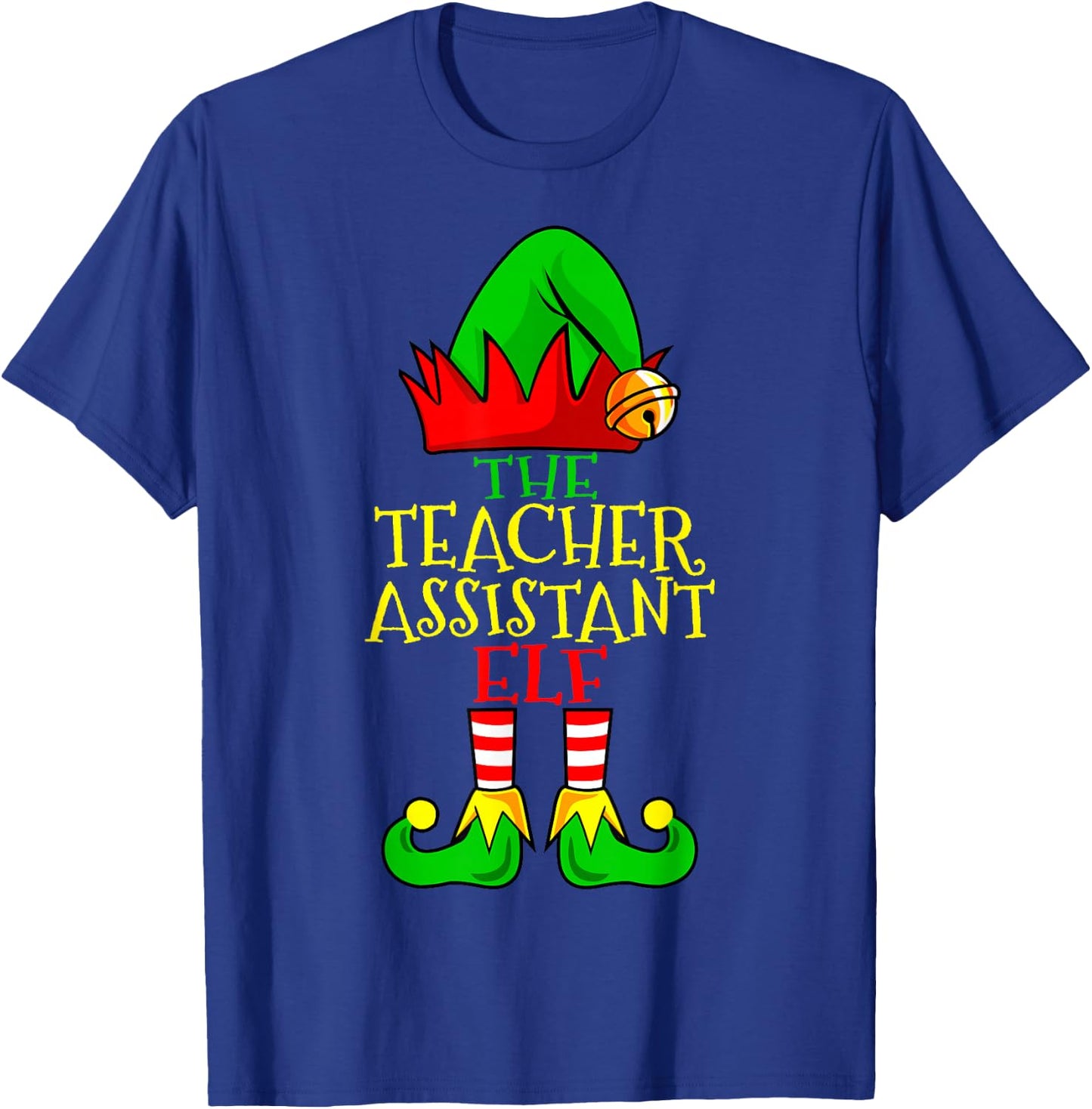 The Teacher Assistant Elf - Teaching Assistant Christmas T-Shirt - T-Shirt | Royal