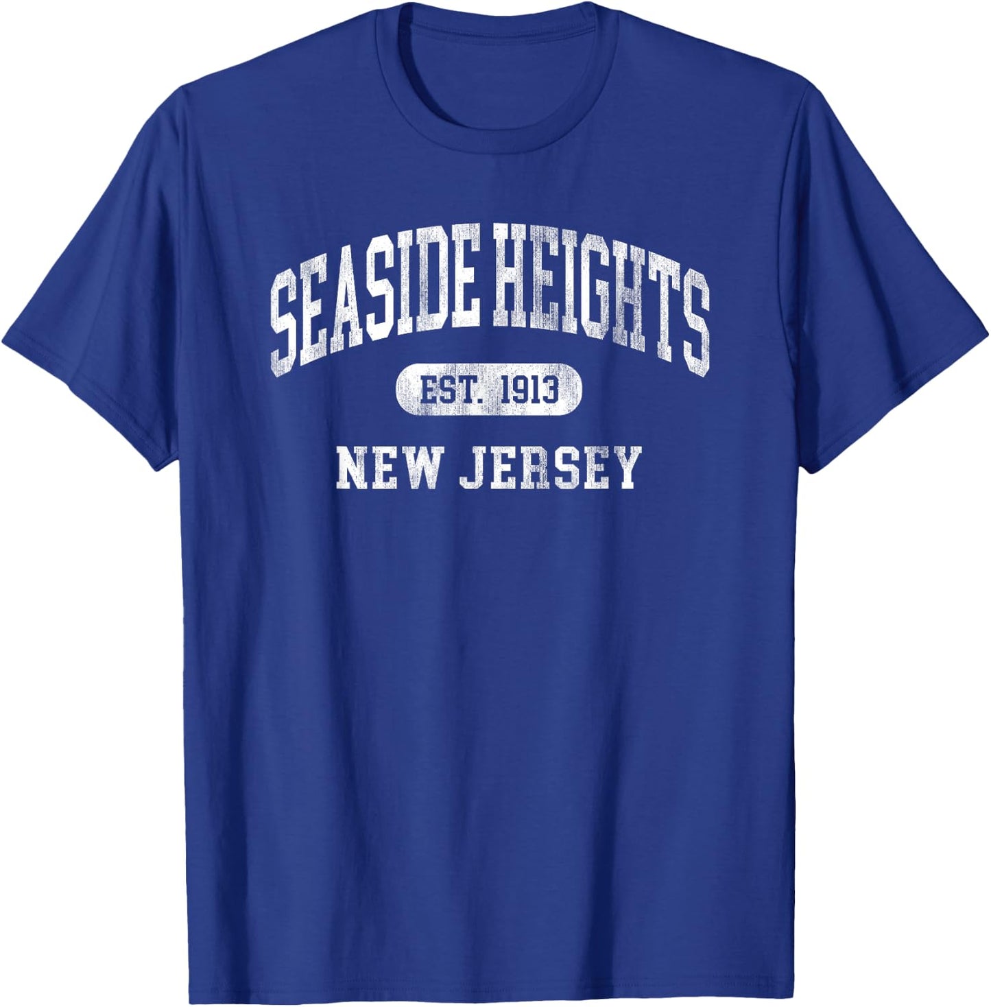 Vintage Seaside Heights New Jersey Souvenir Retro Throwback T-Shirt - T-Shirt | Royal