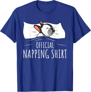 Sleeping French Bulldog Pyjamas Official Napping Women Girls Kids T-Shirt - T-Shirt | Royal