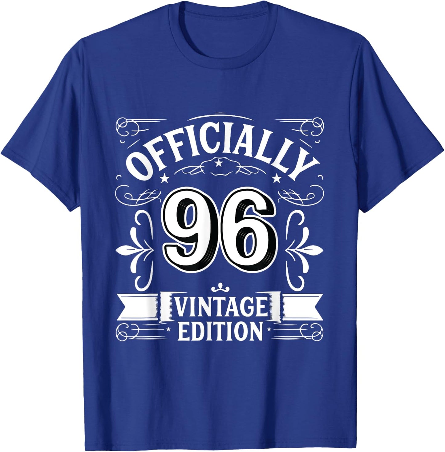 Officially 96 Year Old - Vintage Funny 96th Birthday T-Shirt - T-Shirt | Royal