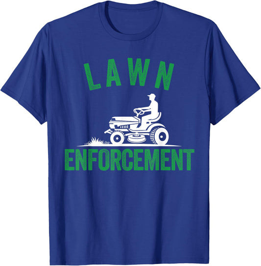 Lawn Enforcement, Lawn Aficionado Lawn Care Lover Lawn Pride T-Shirt - T-Shirt | Royal