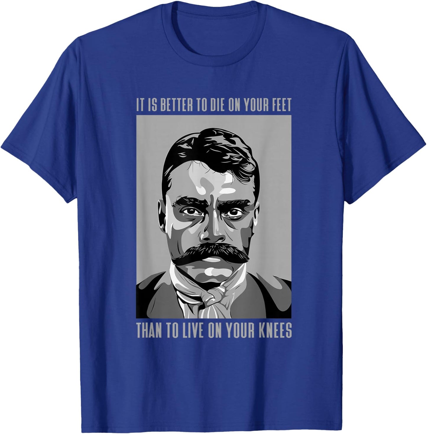Zapata Icon of Mexican History Emiliano Zapata Frase Celebre del Heroe de Mexico -Adults Black Small Classic T-Shirt - T-Shirt | Royal