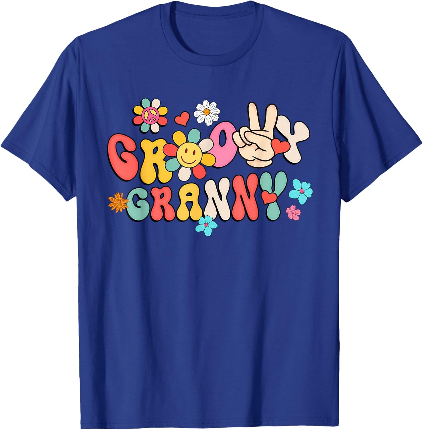 Retro Groovy Granny Family Matching Mother's Day Gifts T-Shirt - T-Shirt | Royal