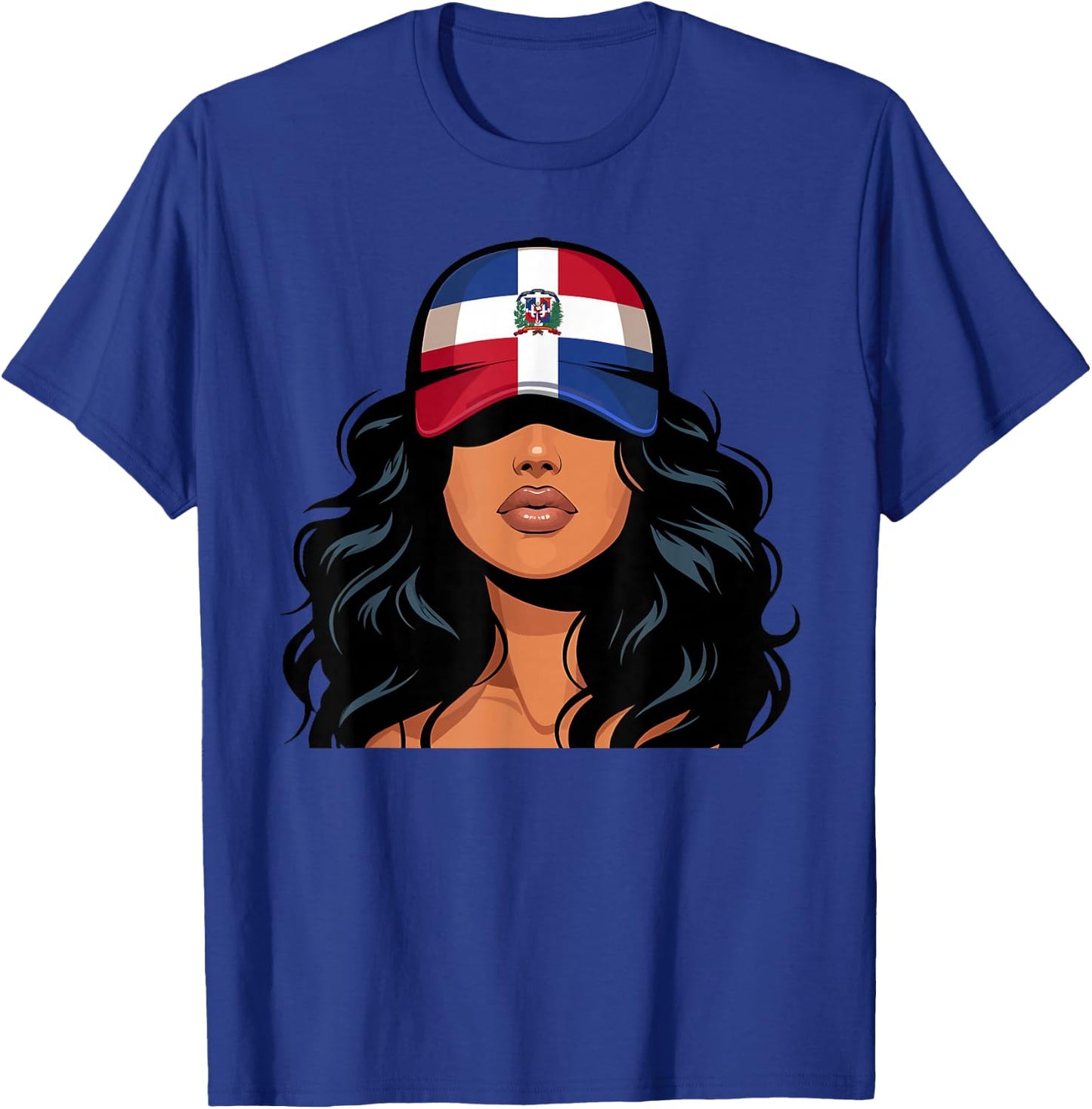 Dominican Girl Dominican Republic Flag Proud Dominicana T-Shirt - T-Shirt | Royal