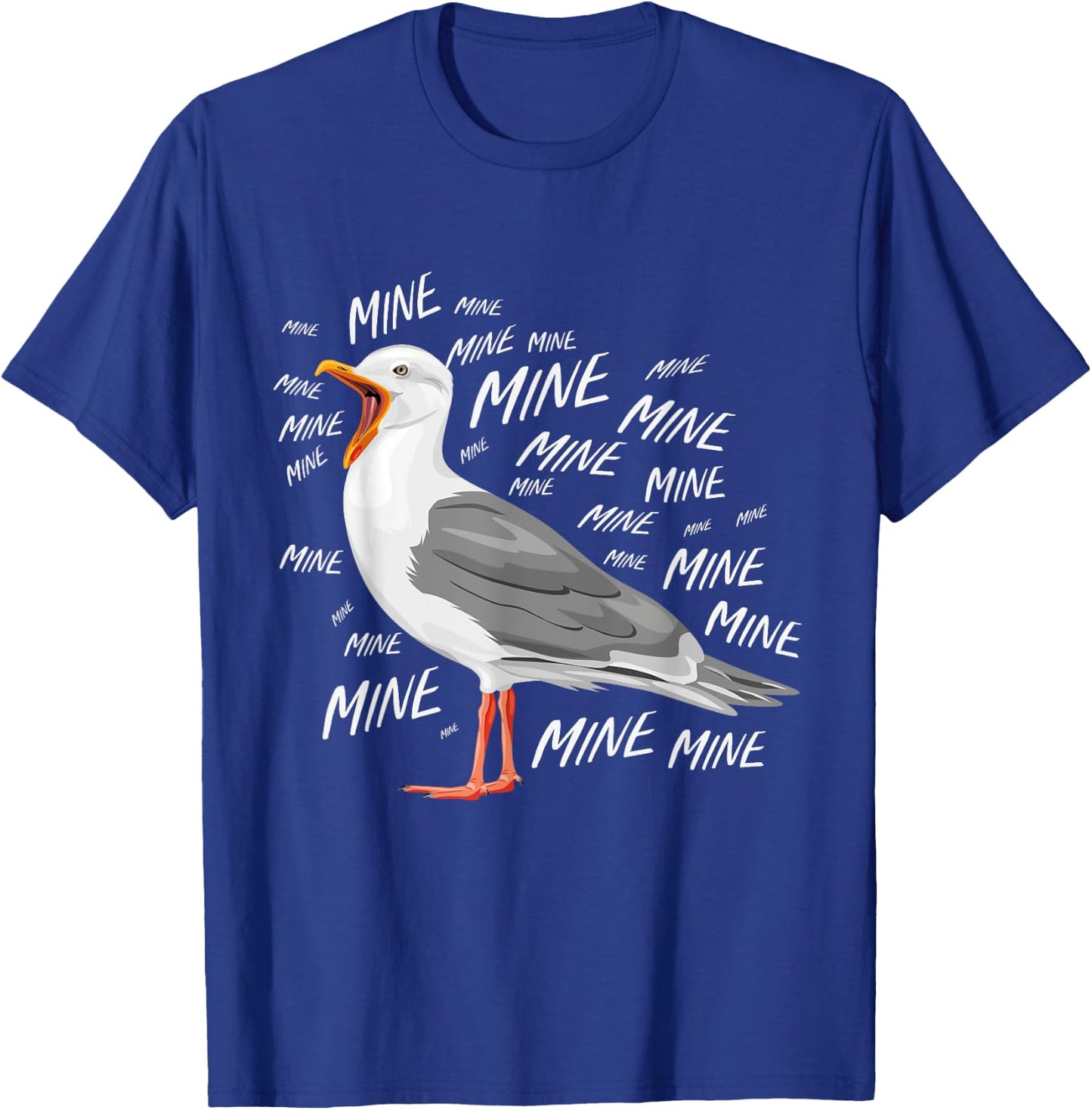 Funny Seagull Mine T-Shirt - T-Shirt | Royal