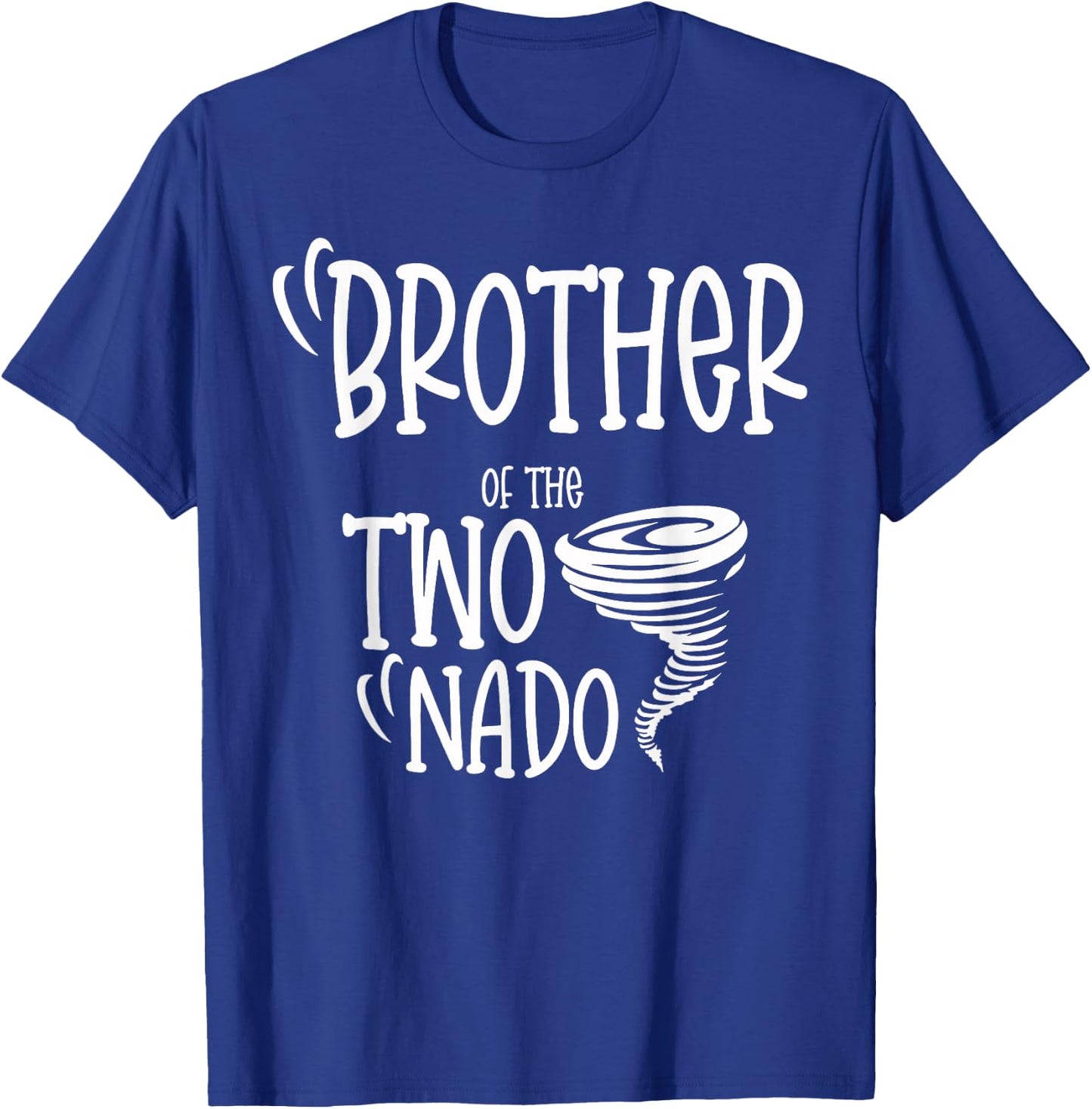 Brother of the Two-nado Tornado Themed 2nd Birthday Boy T-Shirt - T-Shirt | Royal
