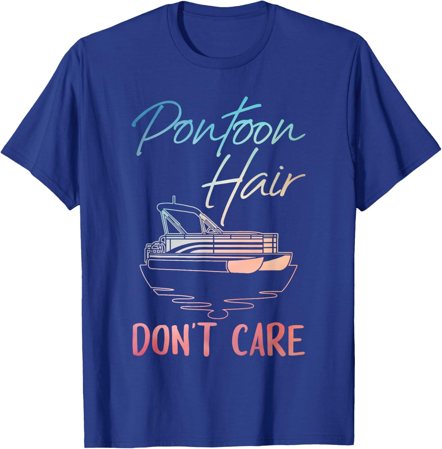 Cool Pontoon Boat Design Women Pontoon Boat Captain T-Shirt - T-Shirt | Royal