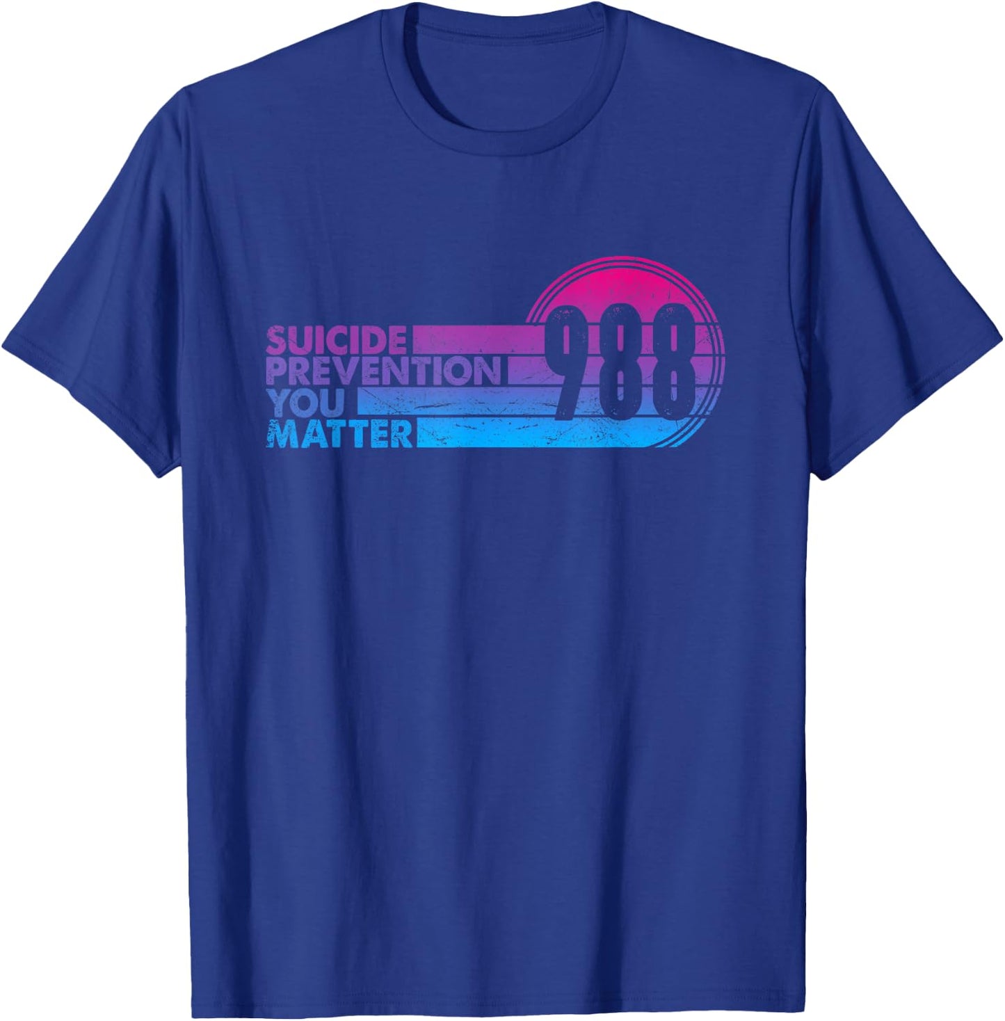 988 Shirt Suicide Prevention Lifeline 988 Awareness 988 T-Shirt - T-Shirt | Royal