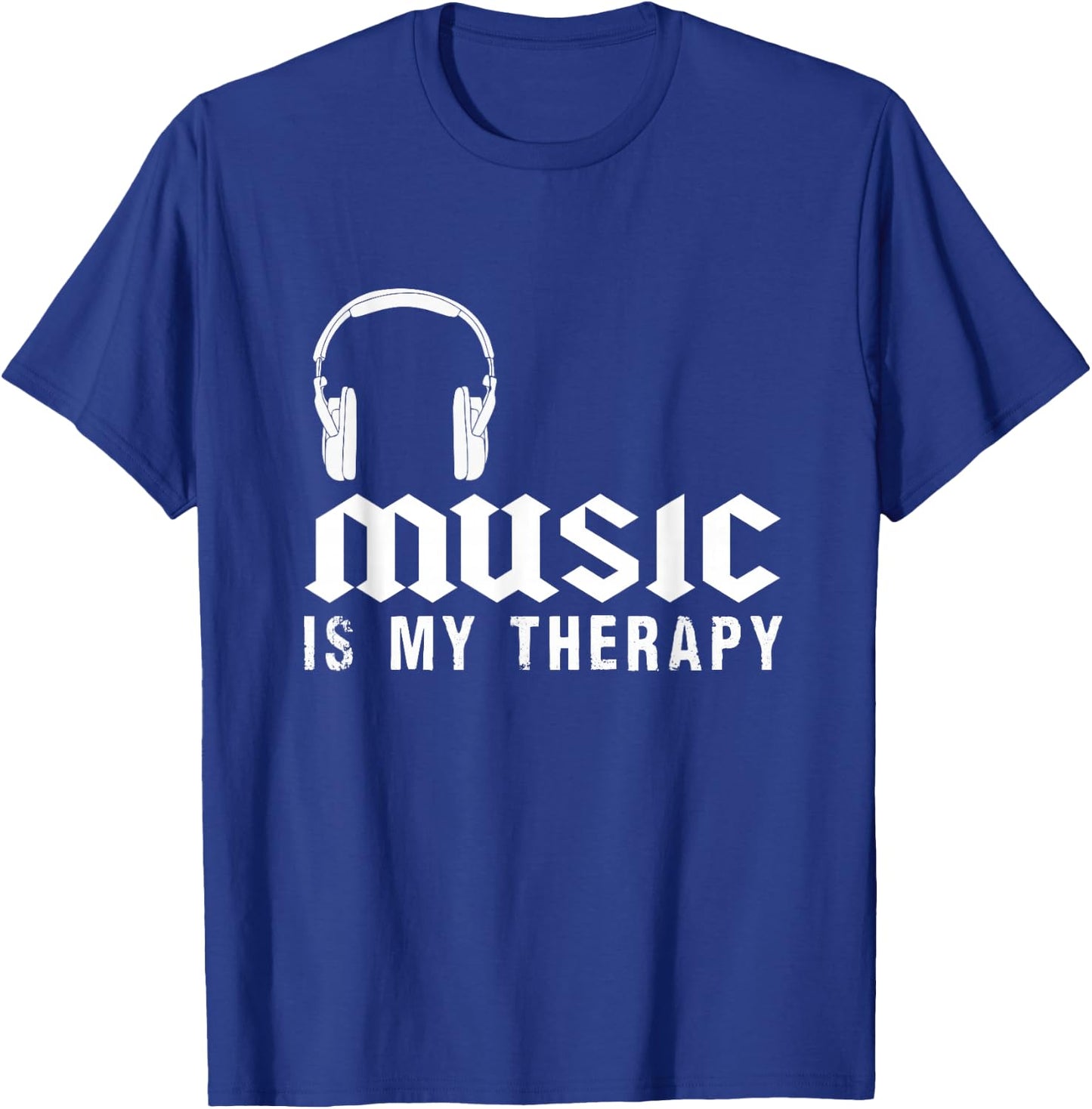 Music Is My Therapy Musician T-Shirt - T-Shirt | Royal