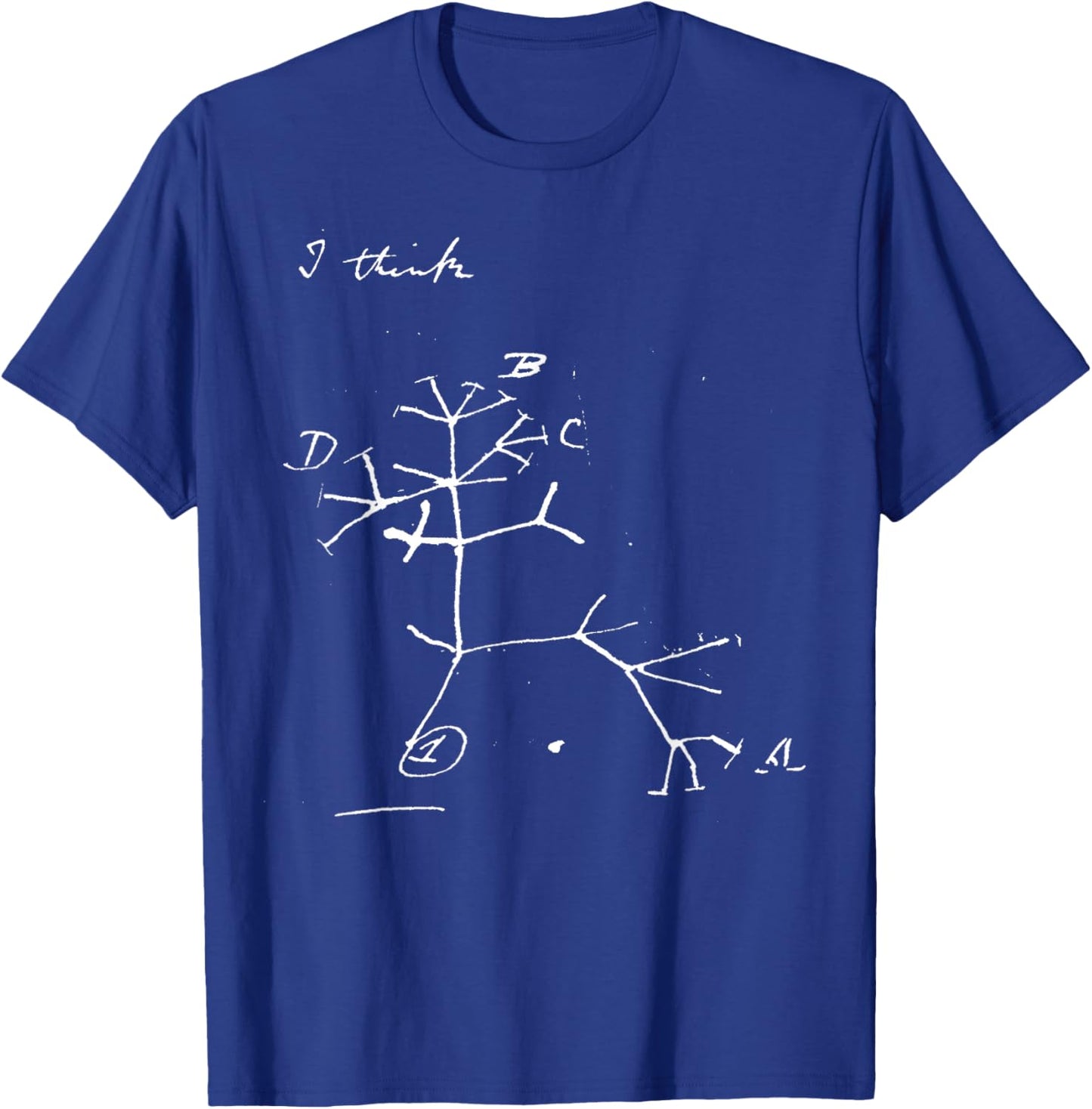 Darwin Tree of Life Evolution Science Shirt Biology Nerdy T-Shirt - T-Shirt | Royal