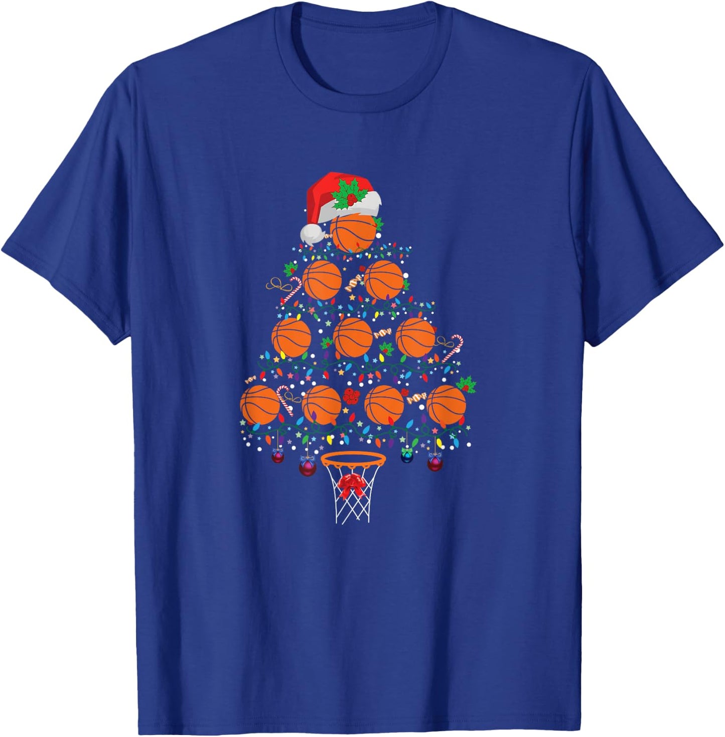 Christmas Basketball T-Shirt - T-Shirt | Royal