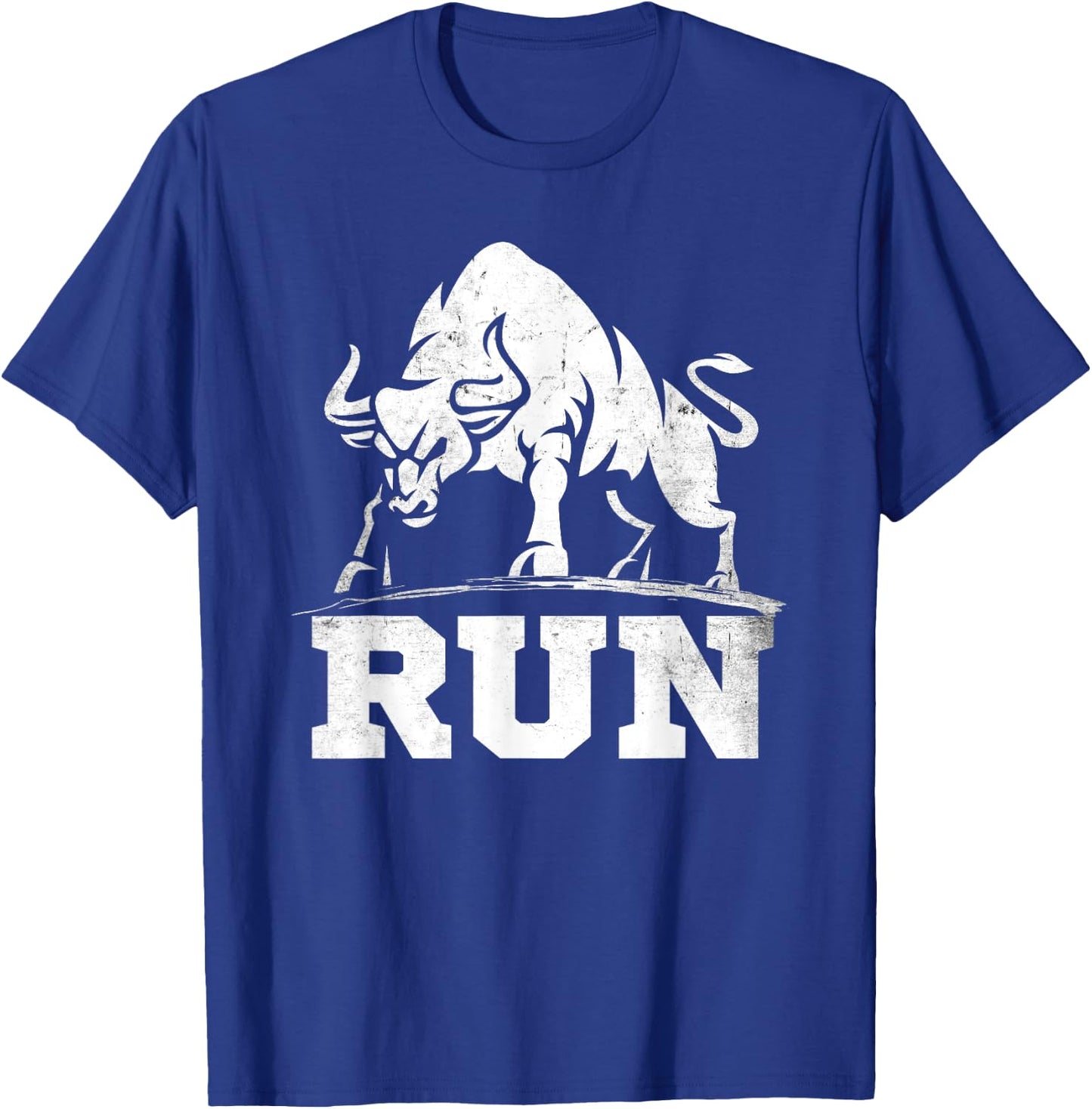 Running Bull Raging Bulls Run Bullfight Cowboys Lover Animal T-Shirt - T-Shirt | Royal