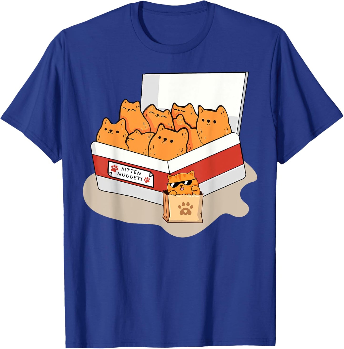 Kitten Nuggets Food Pun Gifts , Women, Kid, Cat Lover T-Shirt - T-Shirt | Royal