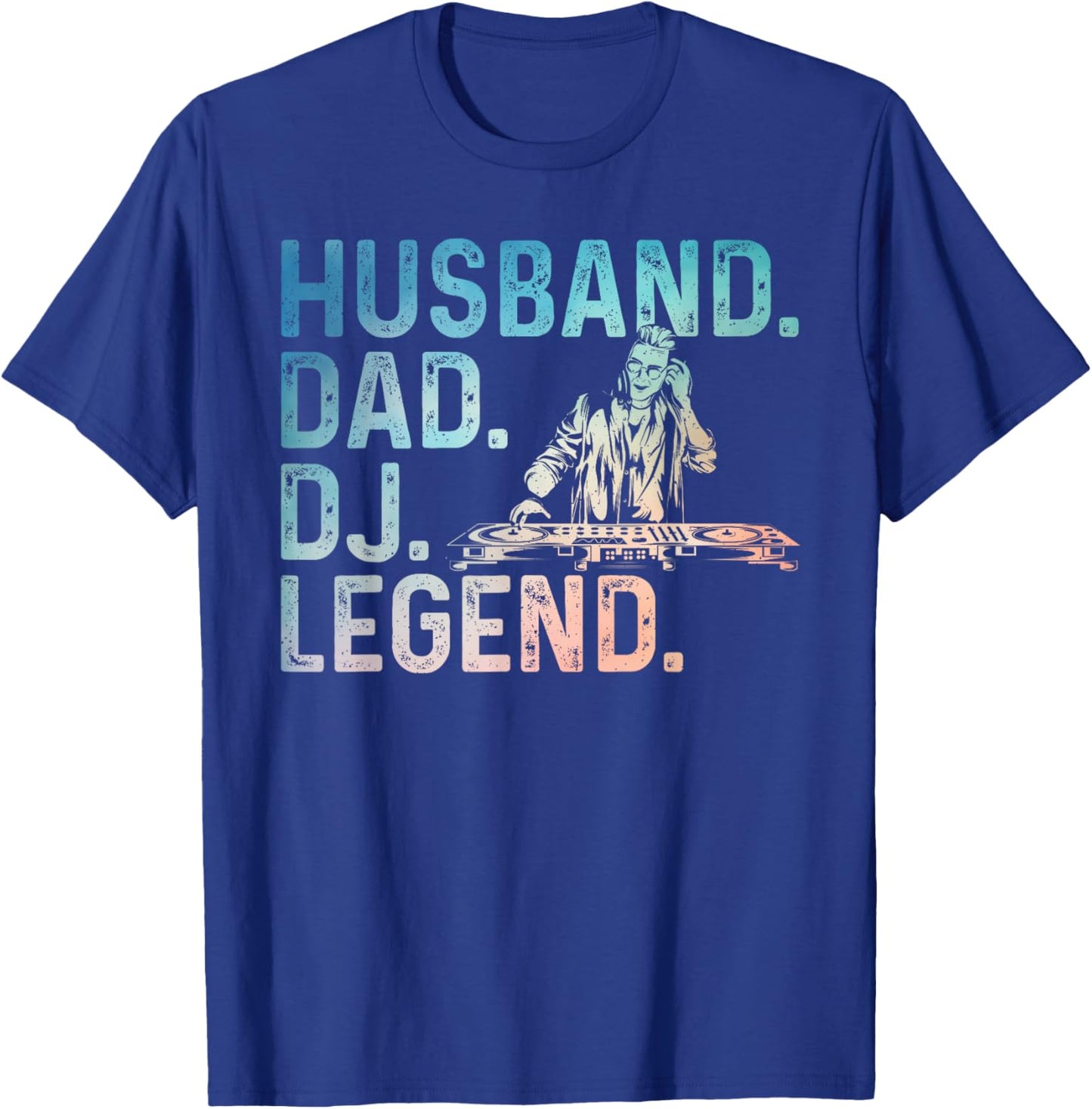 DJ Art For Husband Dad Music Producer Disc Jockey Techno DJ T-Shirt - T-Shirt | Royal