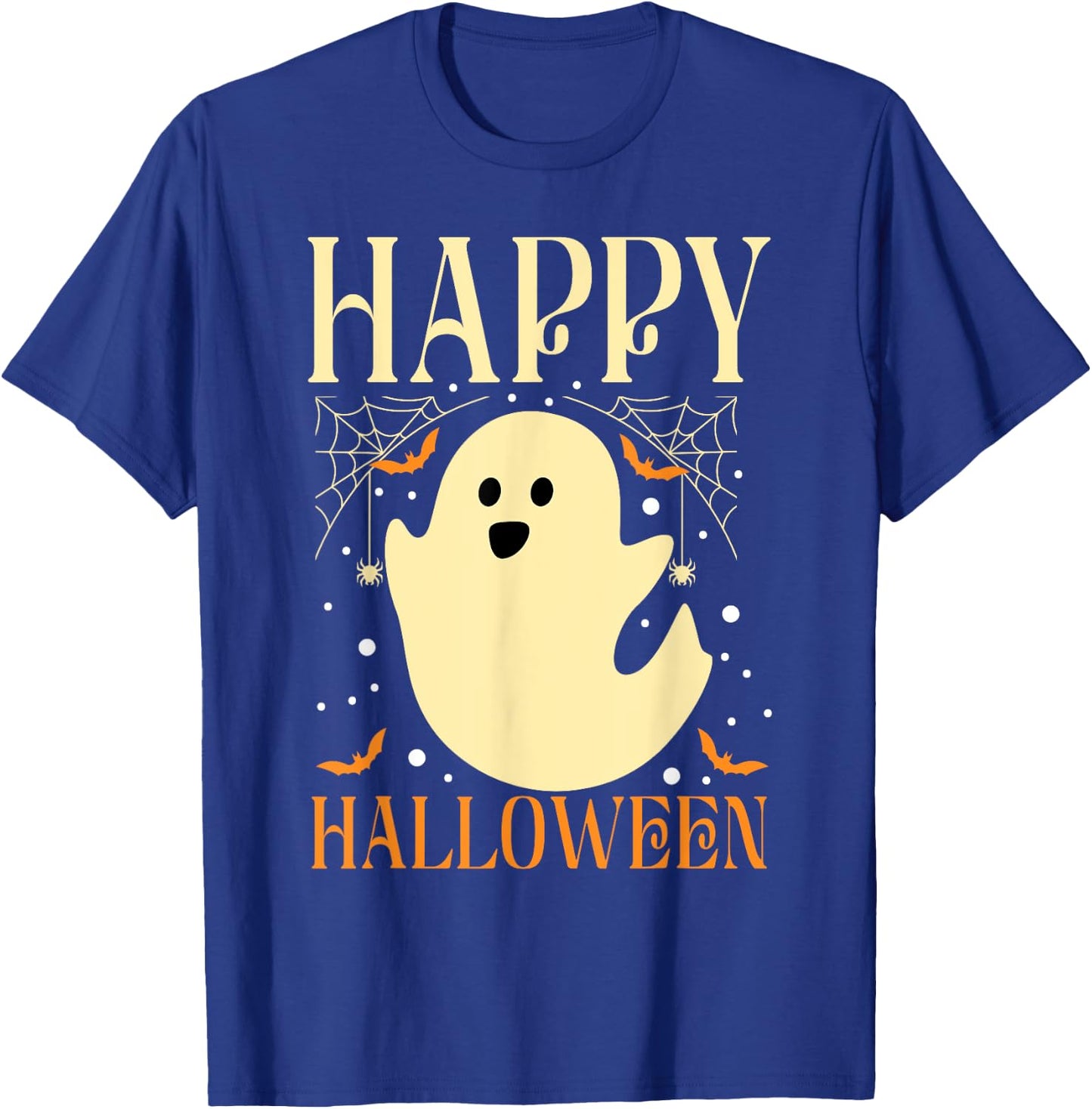 Happy Halloween Ghost Cute Spooky Boo Adults Kids T-Shirt - T-Shirt | Royal