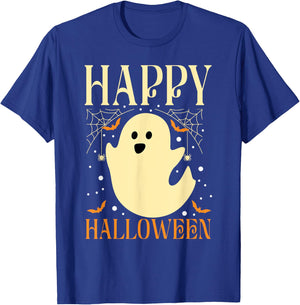 Happy Halloween Ghost Cute Spooky Boo Adults Kids T-Shirt - T-Shirt | Royal