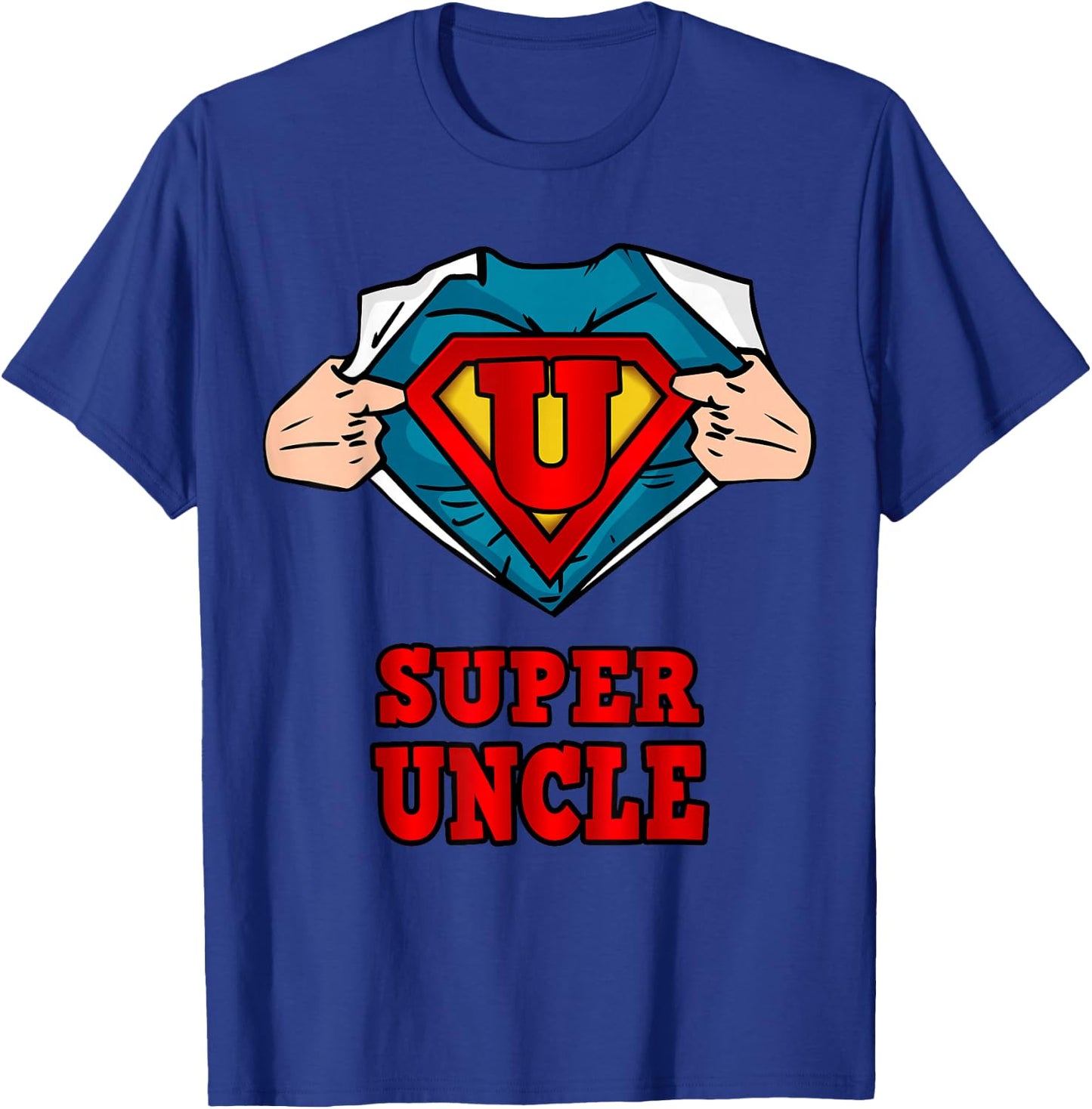 Super uncle Superhero - Great Gift from niece and neph T-Shirt - T-Shirt | Royal