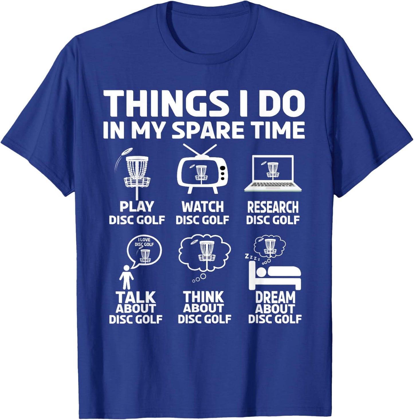 Funny disc golfing frolfing joke with disc golf tree basket T-Shirt - T-Shirt | Royal