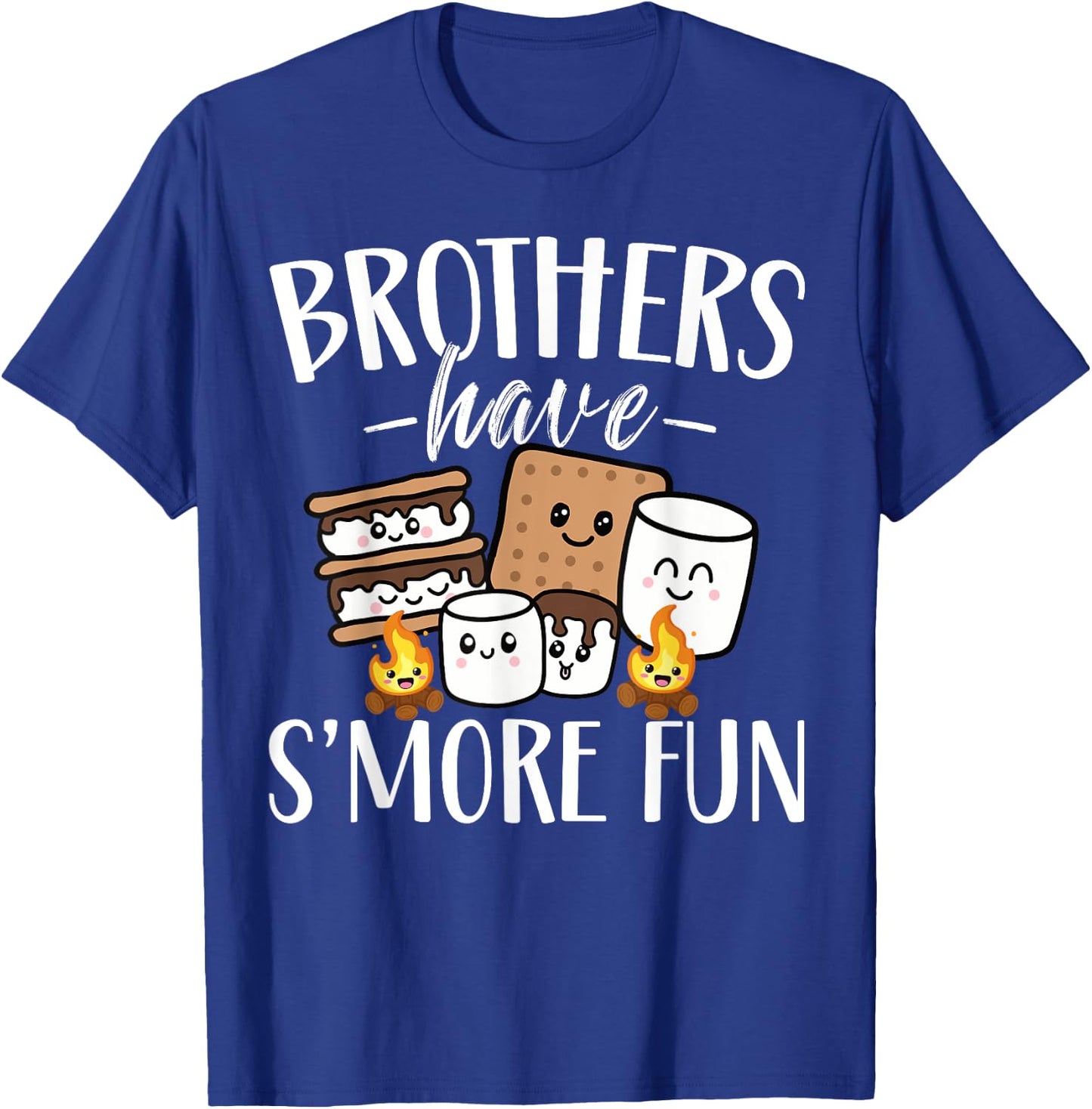 Brothers Have Smore Fun Funny Kawaii Smores Camping kids T-Shirt - T-Shirt | Royal