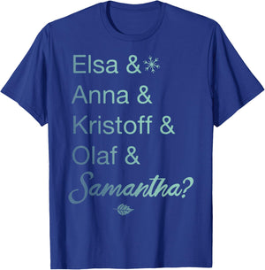 Disney Frozen 2 Character Name Stack & Samantha T-Shirt - T-Shirt | Royal