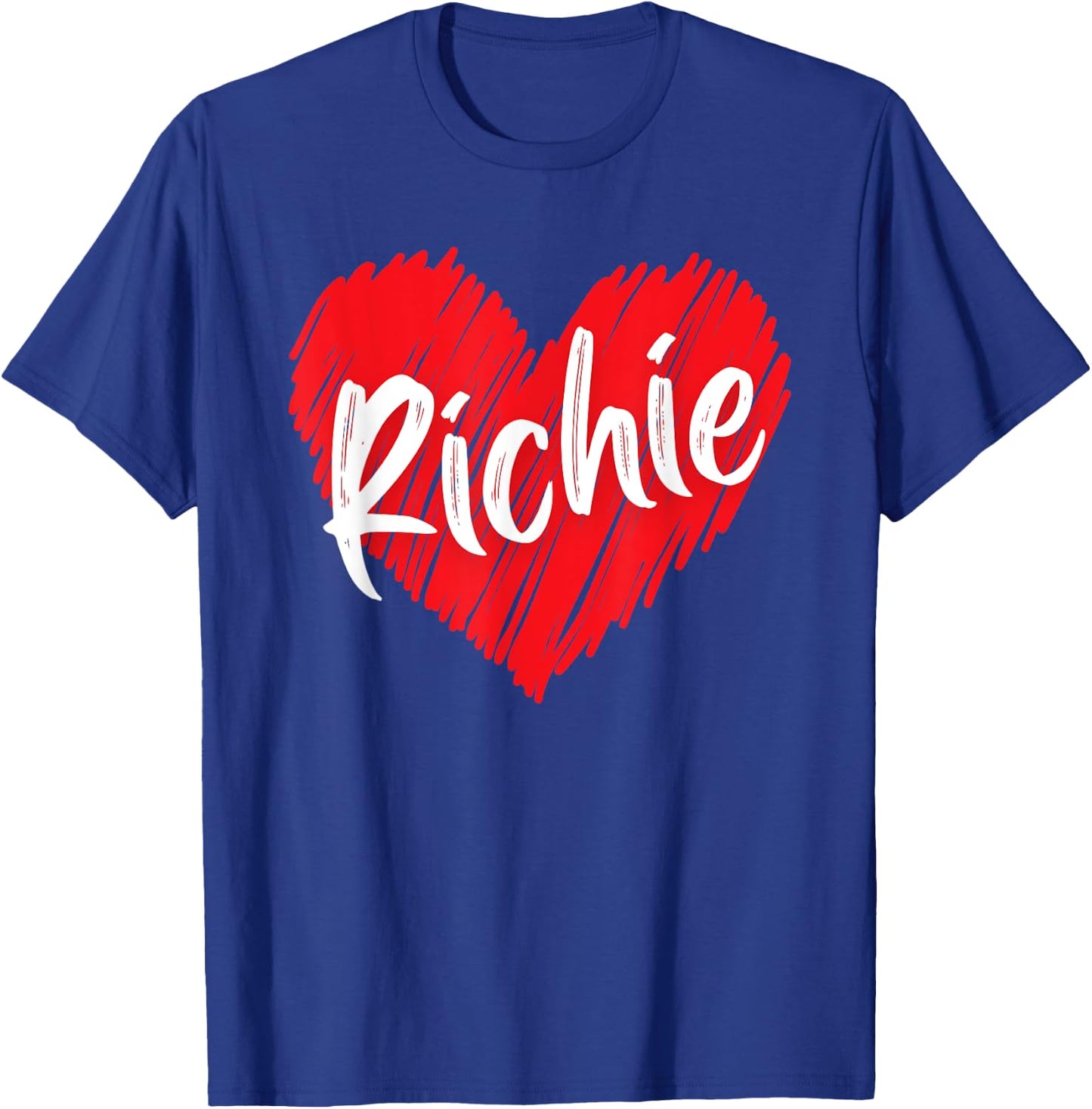 I Love Richie Heart Personalized Name Richie T-Shirt - T-Shirt | Royal