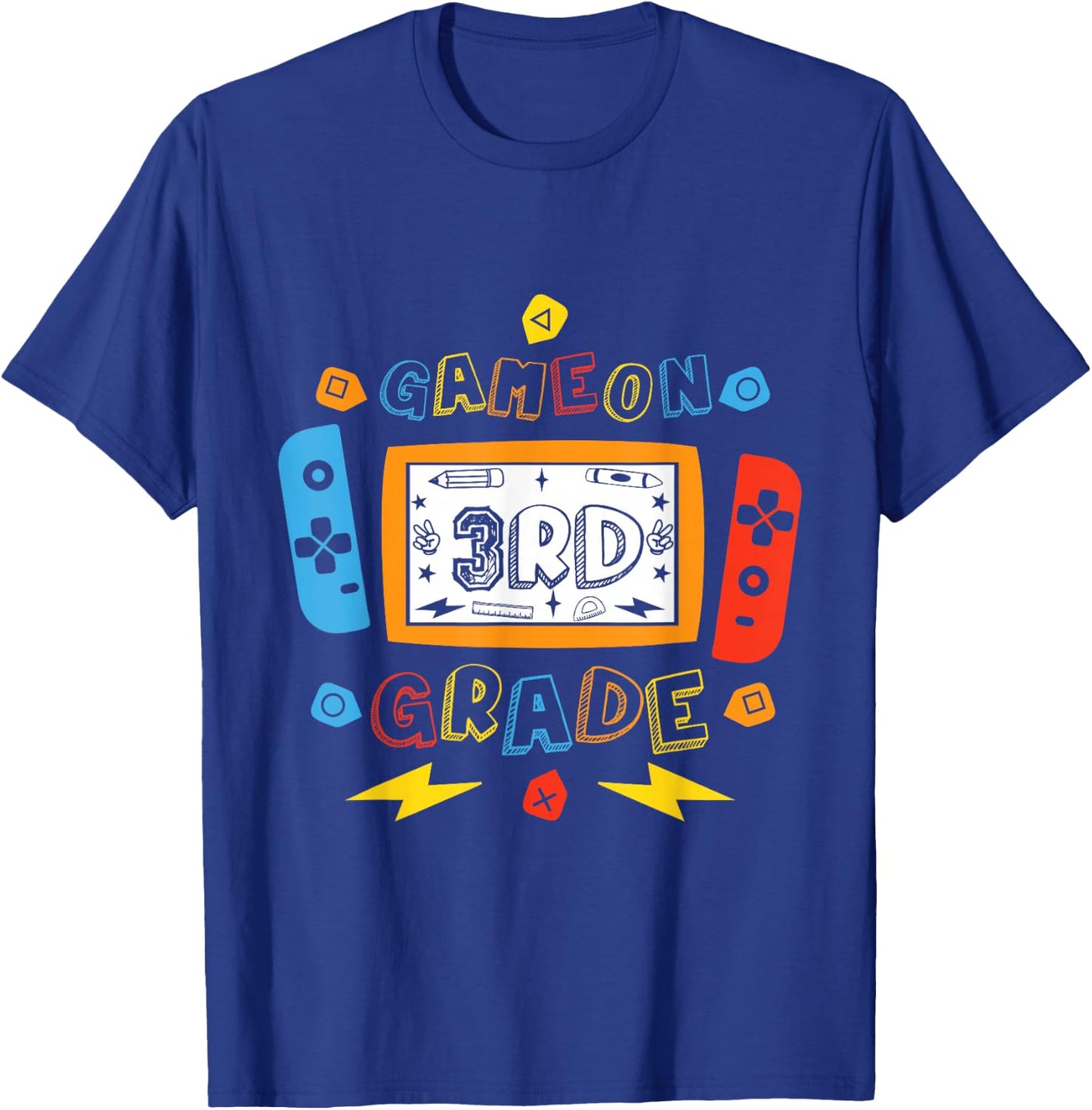 3rd Grade Level Unlocked Game On 3rd Grade Back To School T-Shirt - T-Shirt | Royal