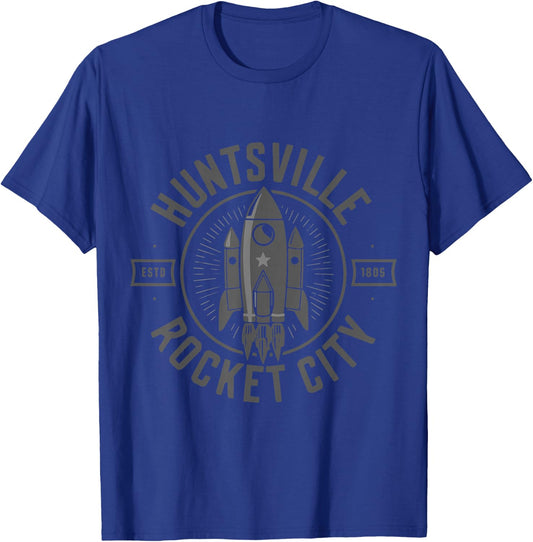 Huntsville Alabama Rocket City 1805 Vintage Travel Souvenir T-Shirt - T-Shirt | Royal