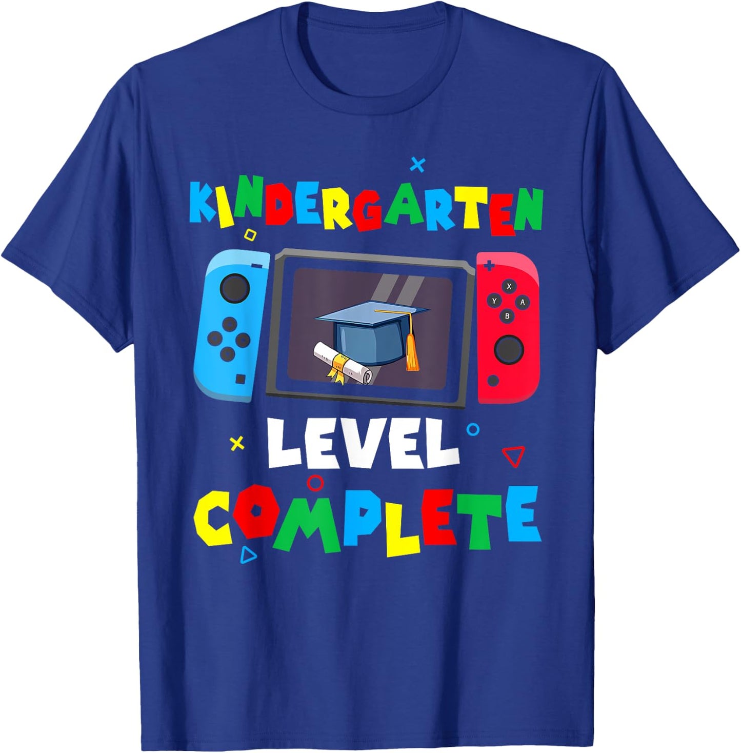 Game Controller Level Kindergarten Complete Boys Graduation T-Shirt - T-Shirt | Royal