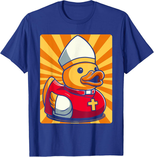 Priest Duck Bishop Duckling T-Shirt - T-Shirt | Royal
