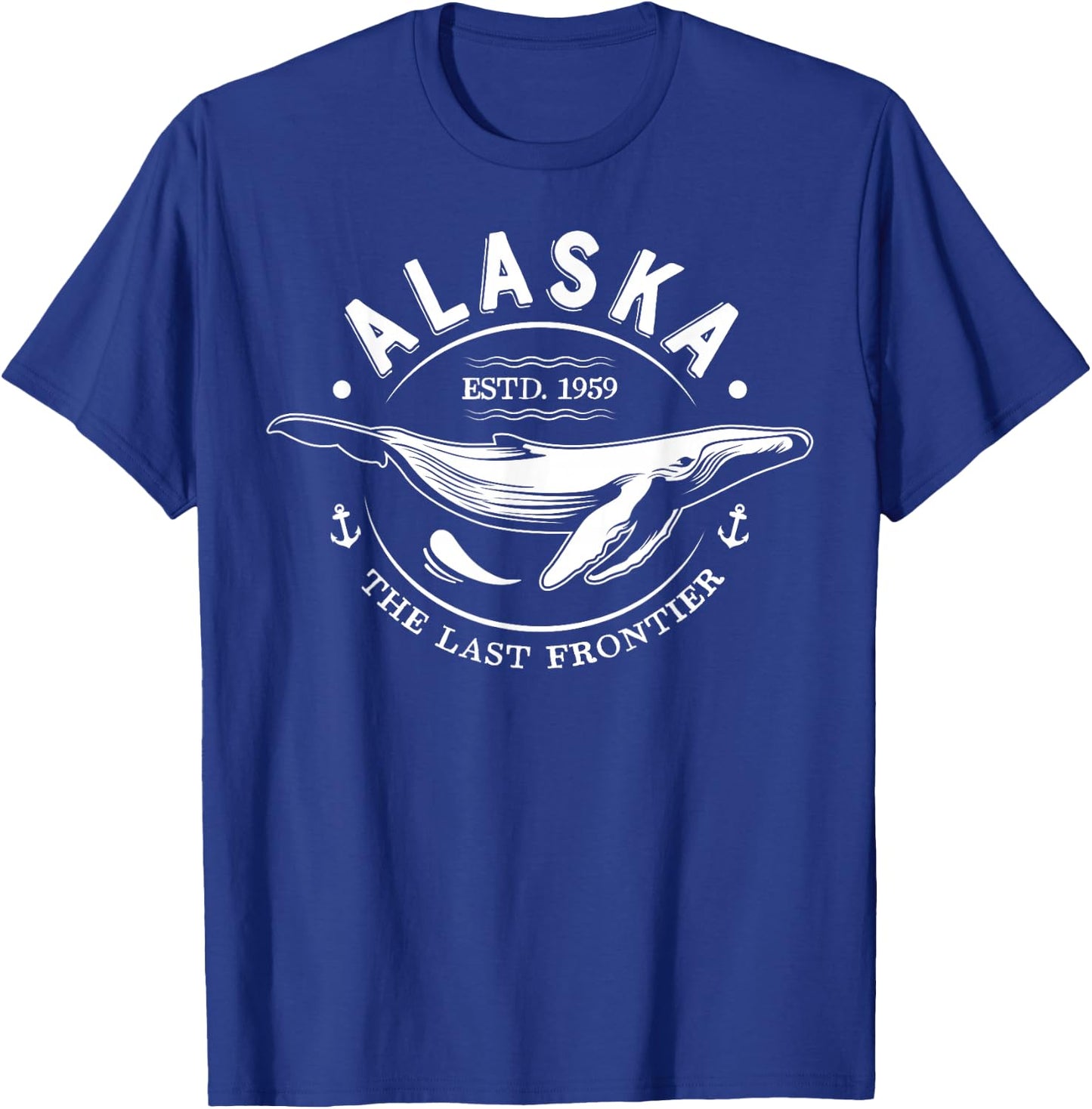 Alaska The Last Frontier Whale Home Cruise Vintage Men Women T-Shirt - T-Shirt | Royal