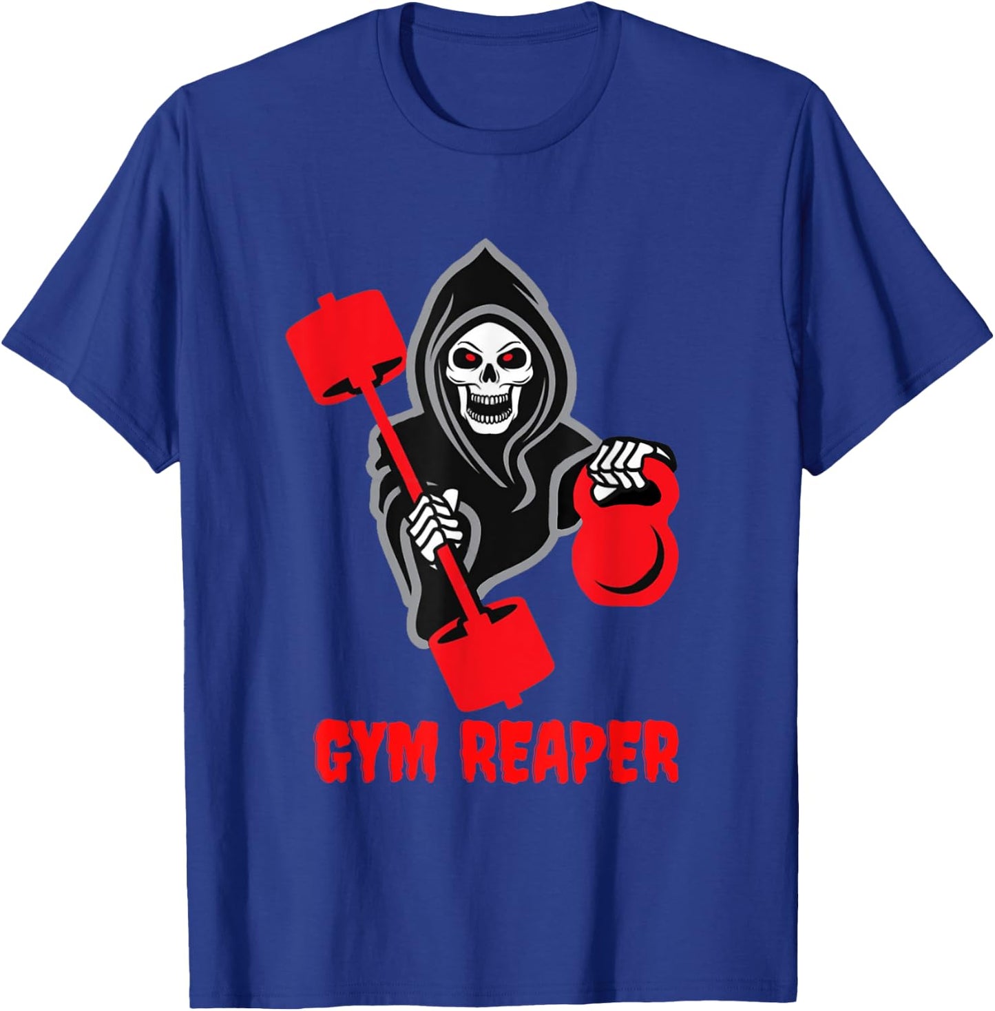 Gym Reaper Funny Halloween Workout T-Shirt - T-Shirt | Royal