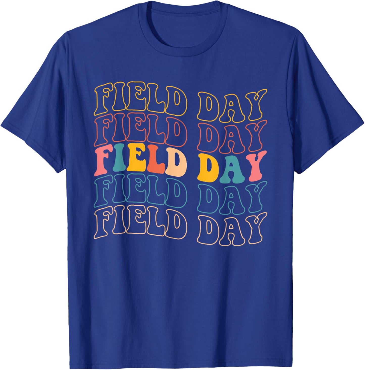 School Field Day Funny For Teacher Kids Happy Field Day 2025 T-Shirt - T-Shirt | Royal