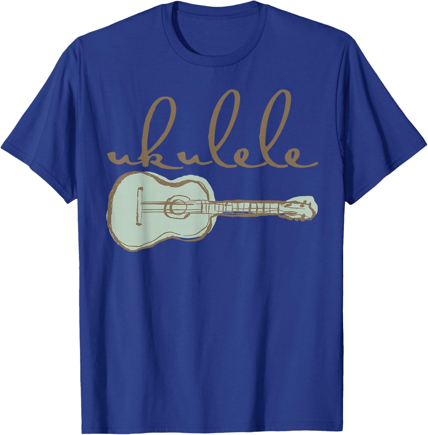 Retro Uke Guitarist Ukulele Vintage Art Gift T-Shirt - T-Shirt | Royal